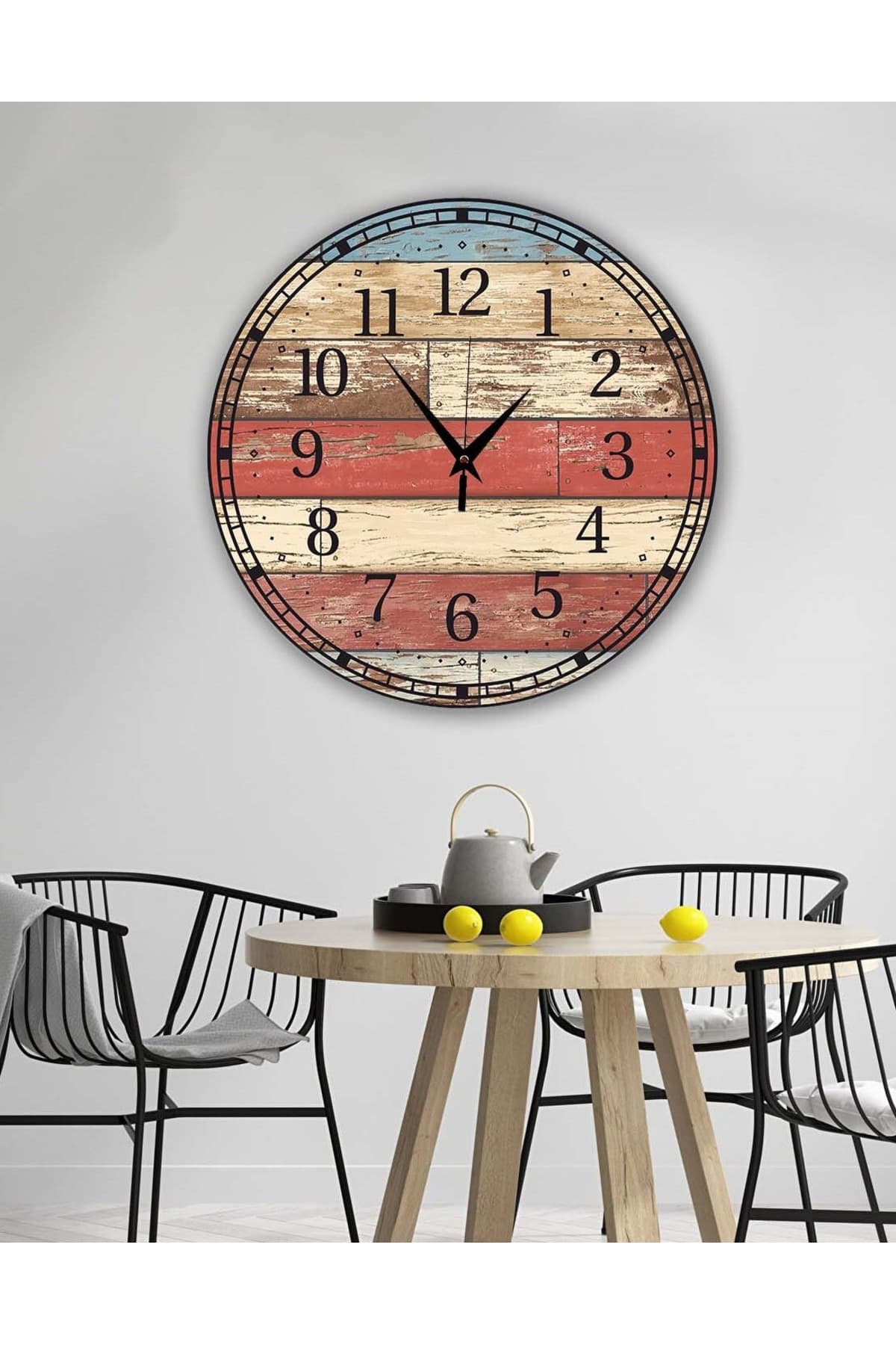 Retro Tasarımlı Duvar Saati 35X35 CM