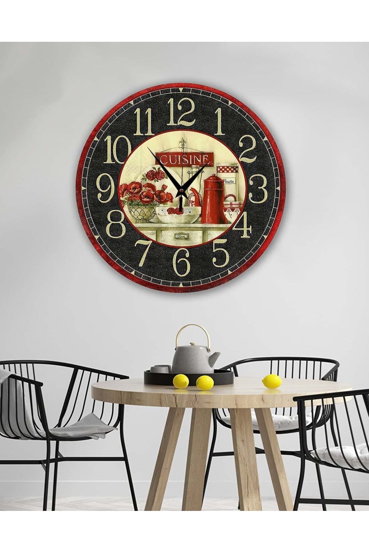 Retro Tasarımlı Duvar Saati 35X35 CM