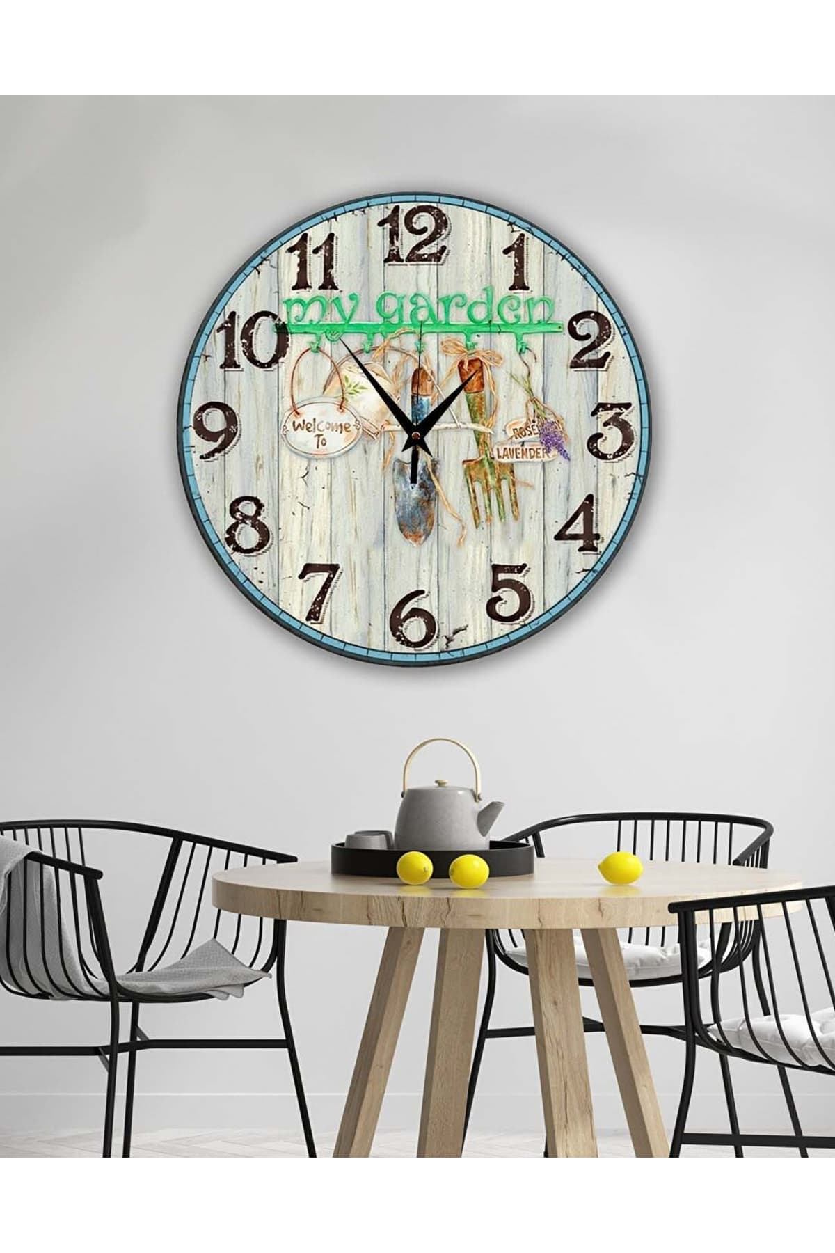 Retro Tasarımlı Duvar Saati 35X35 CM