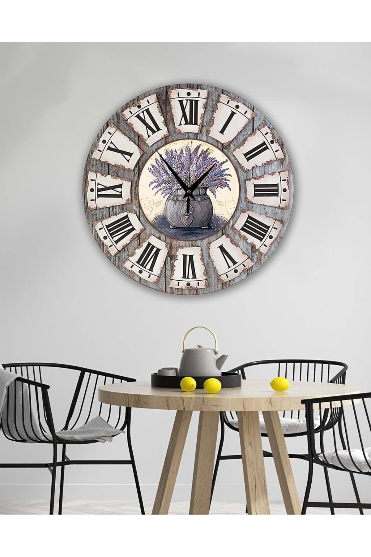 Retro Tasarımlı Duvar Saati 35X35 CM