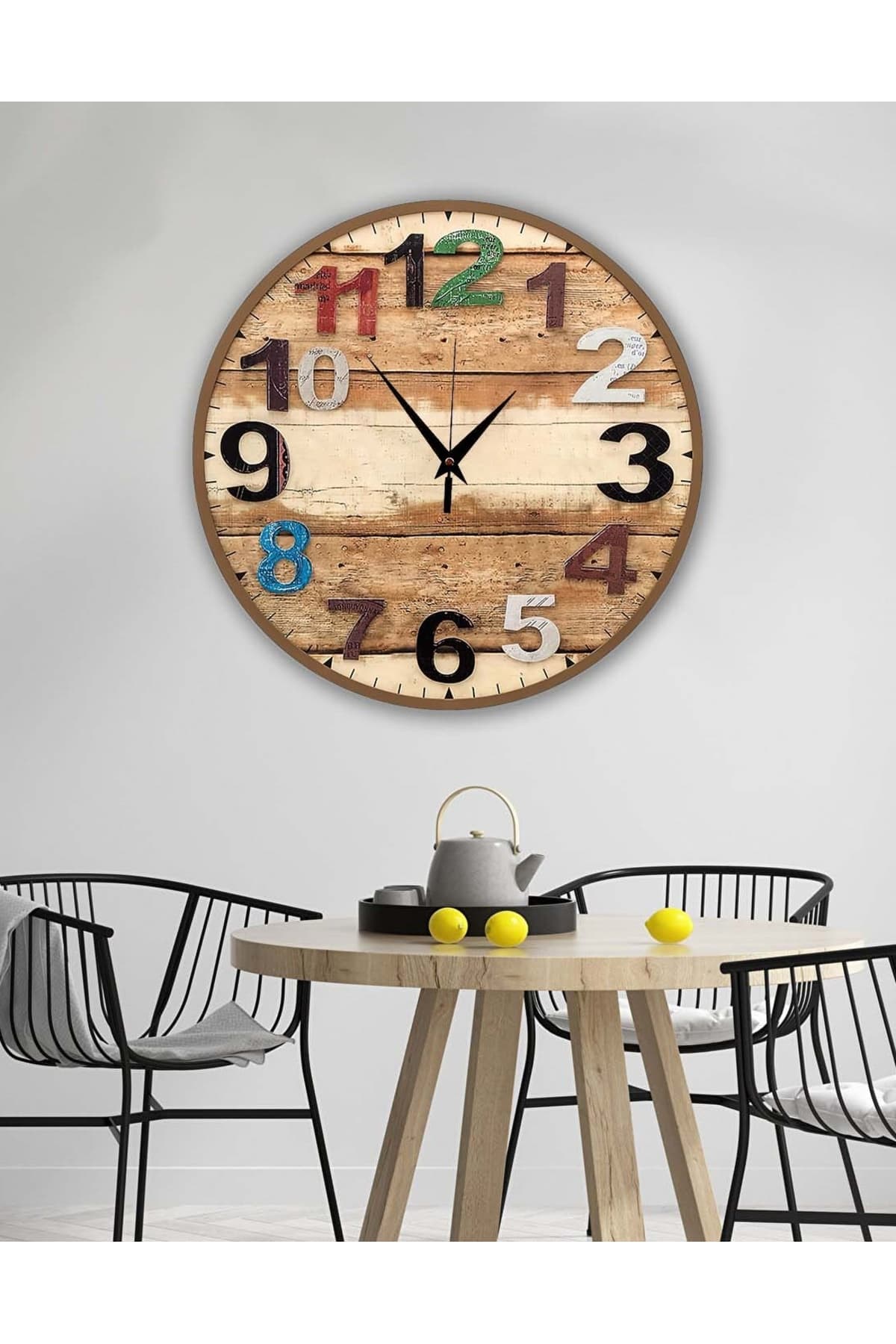 bilge Retro Tasarımlı Duvar Saati 35 x 35 CM