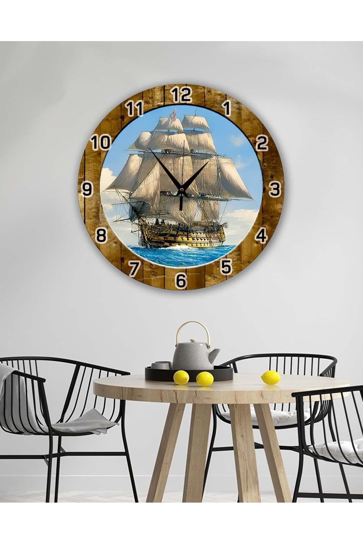 bilge Retro Tasarımlı Duvar Saati 35 x 35 CM