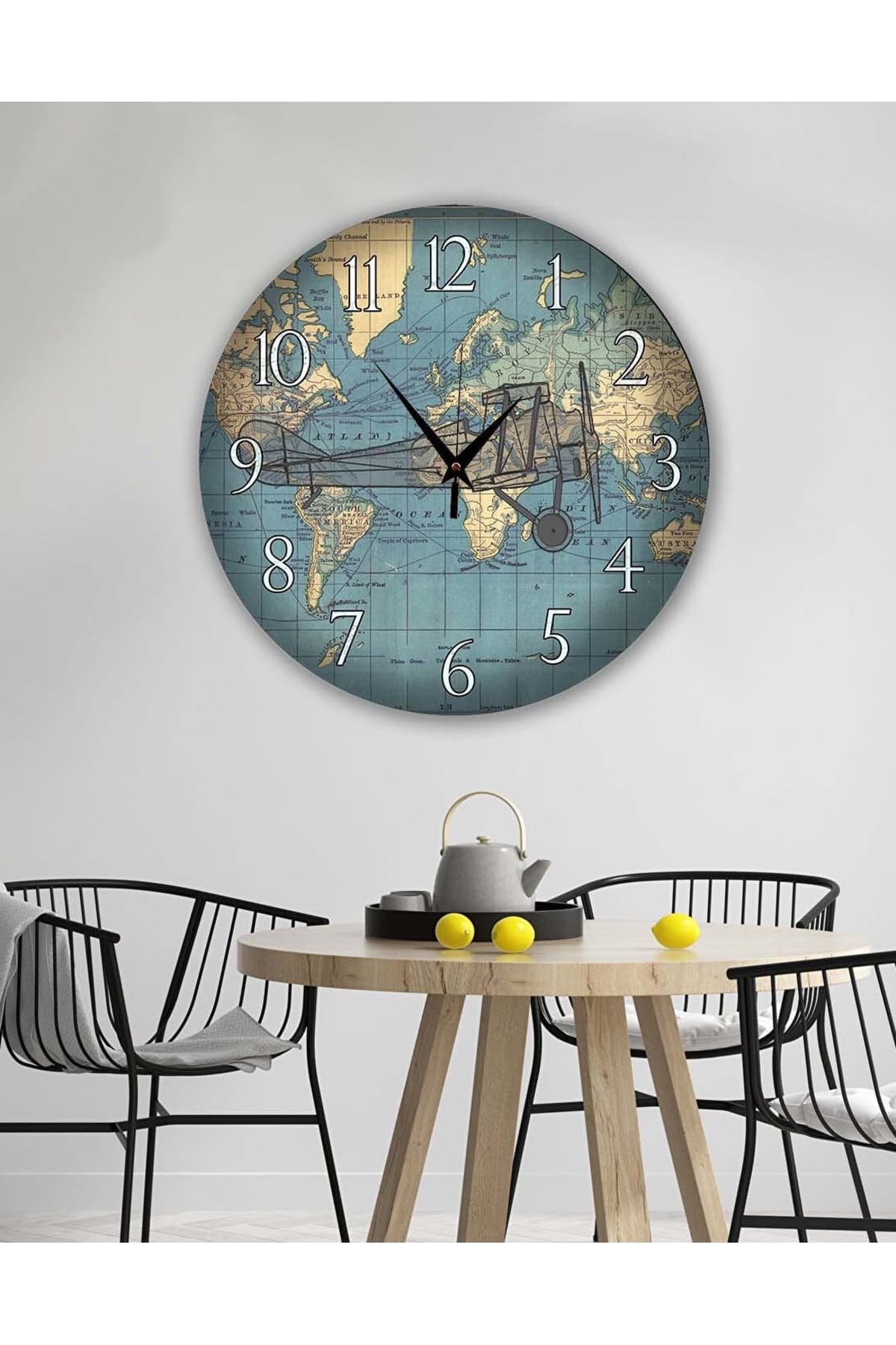 bilge Retro Tasarımlı Duvar Saati 35 x 35 CM
