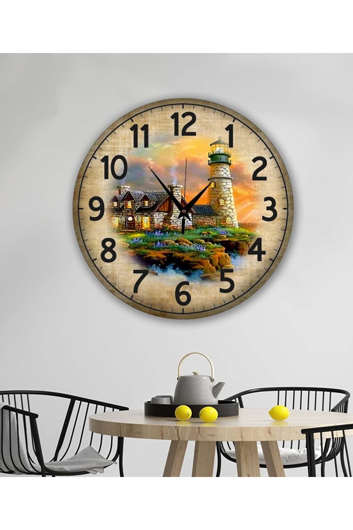 bilge Tasarım retro Duvar Saati 40 x 40 CM