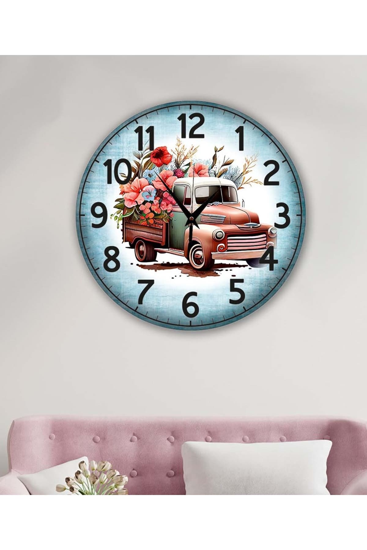 bilge Tasarım retro Duvar Saati 40 x 40 CM