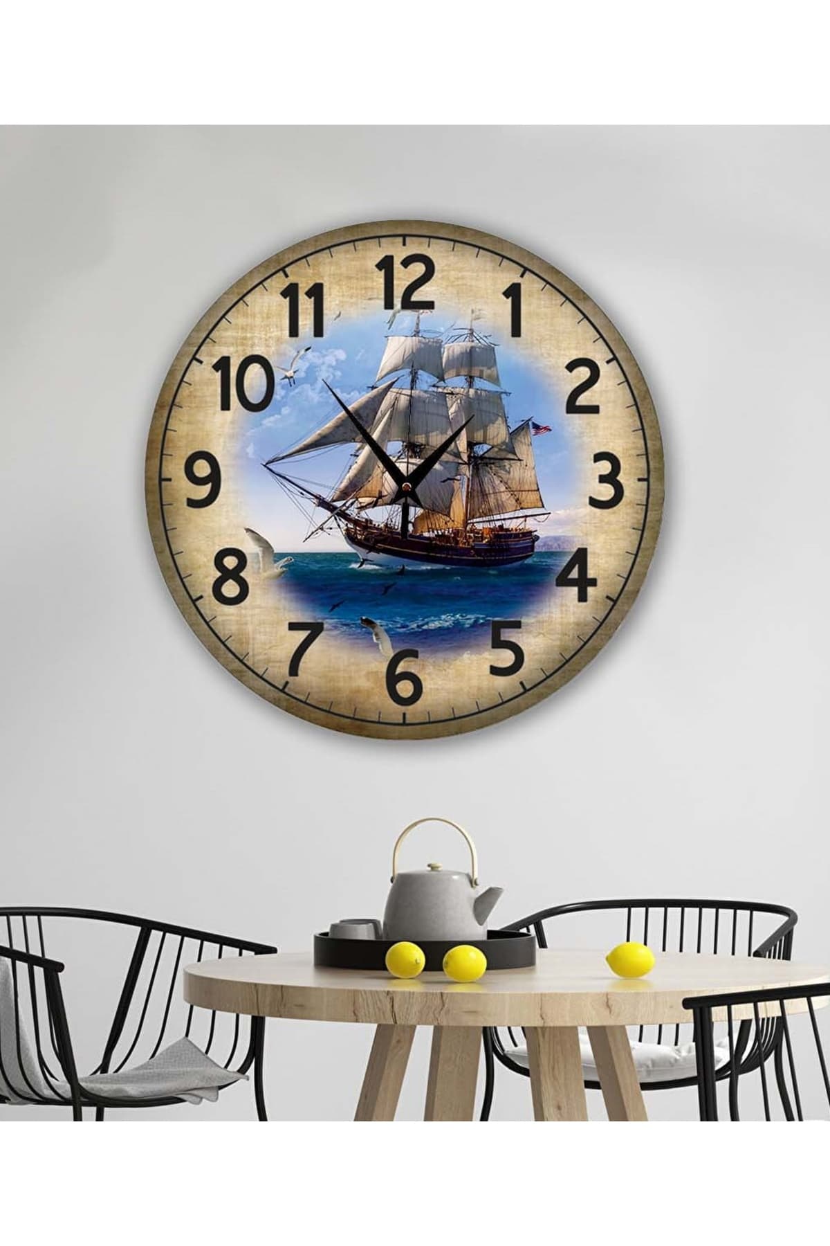 bilge Tasarım retro Duvar Saati 40 x 40 CM