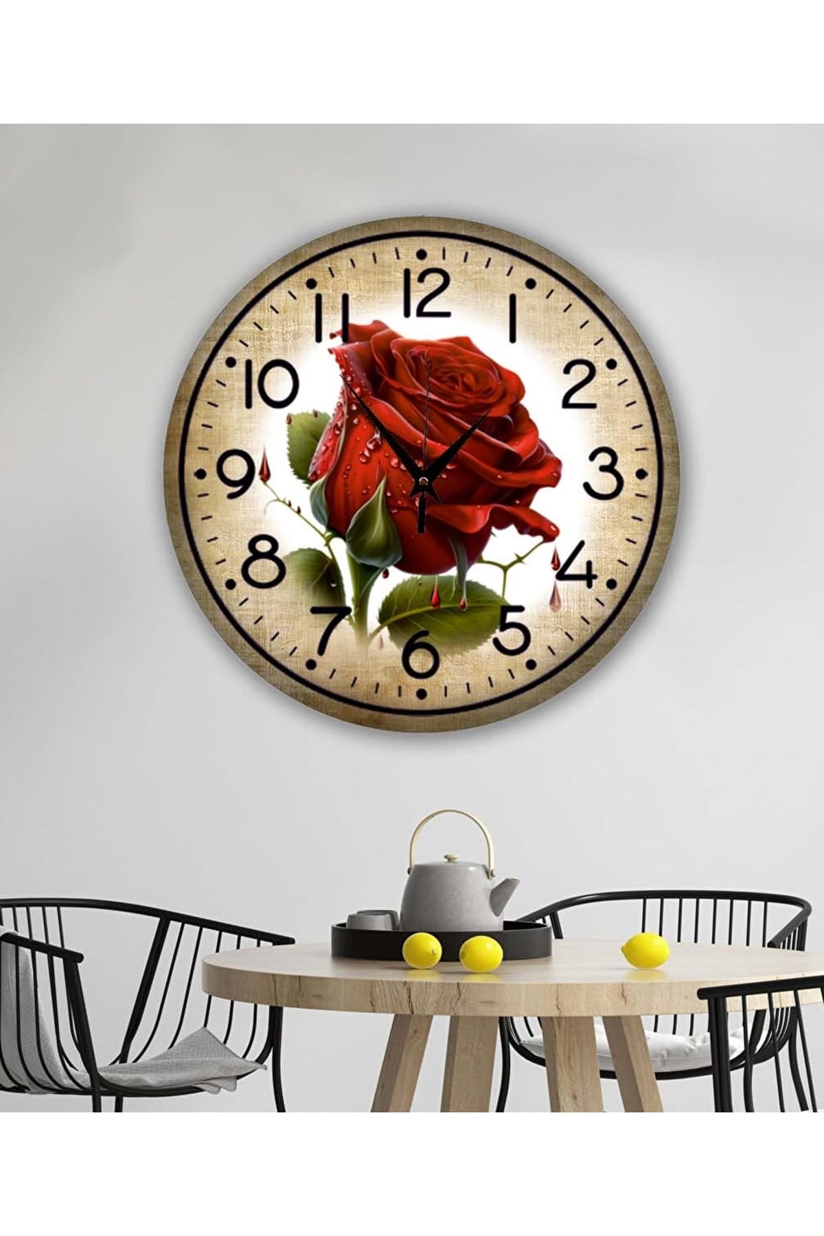 bilge Tasarım Retro Duvar Saati 50 x 50 CM