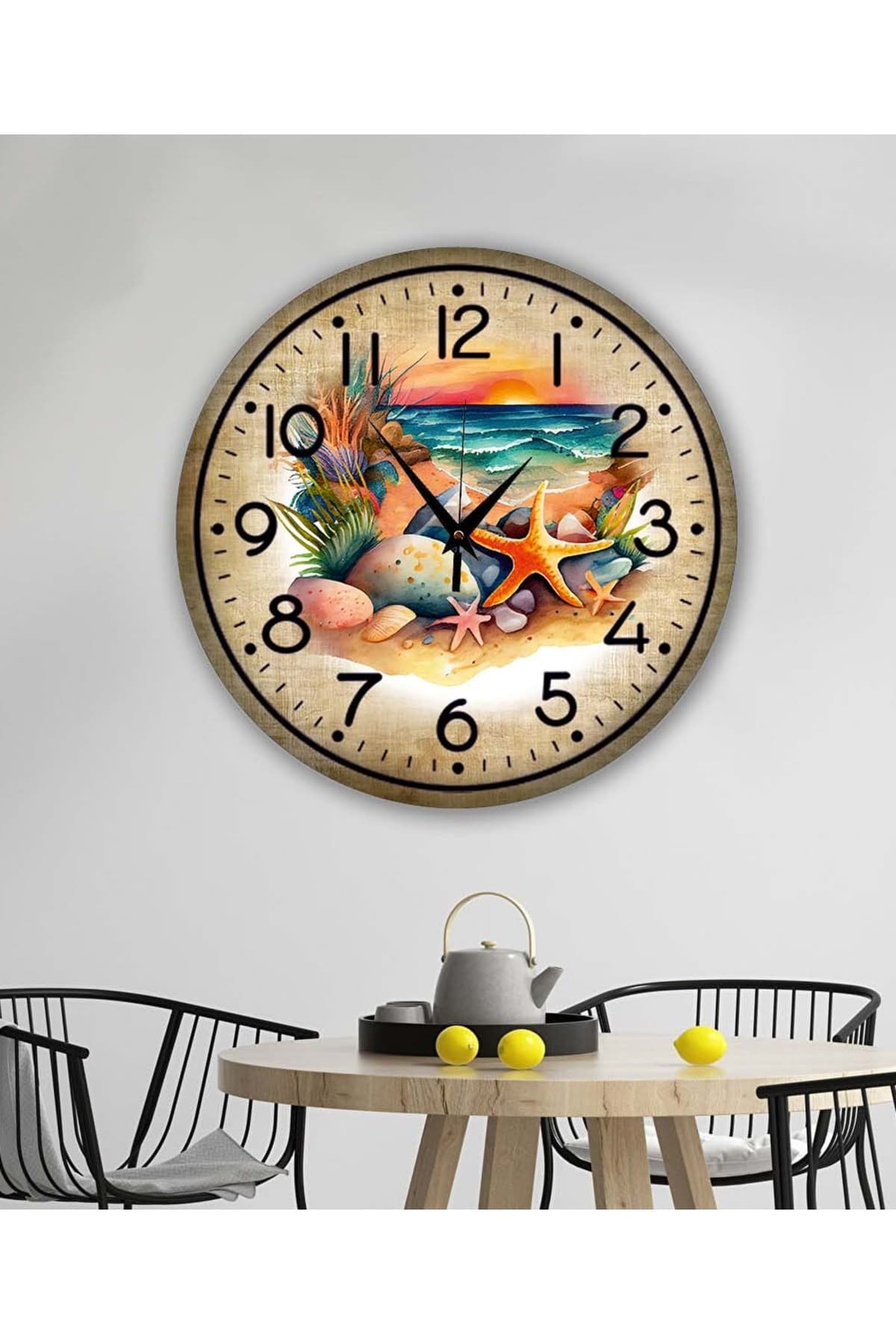 bilge Tasarım Retro Duvar Saati 40 x 40 CM