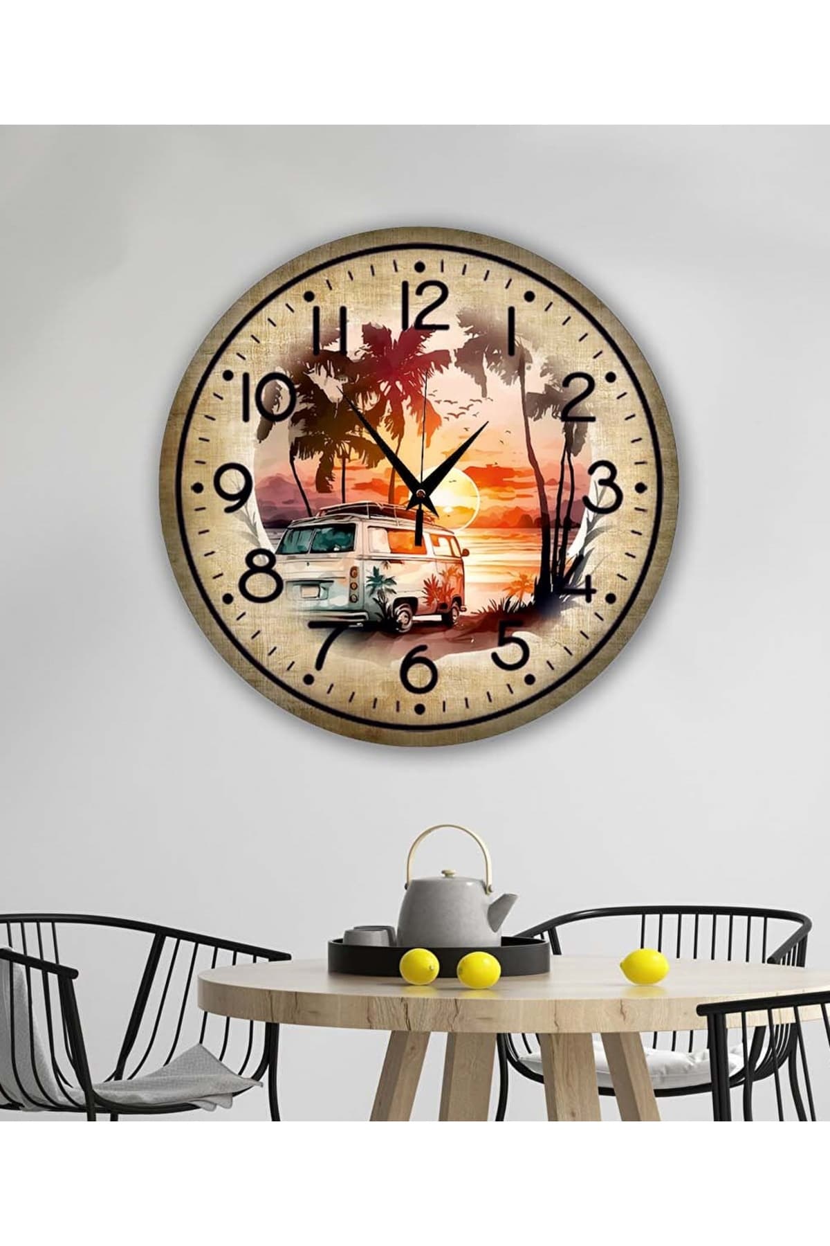 bilge Tasarım Retro Duvar Saati 40 x 40 CM