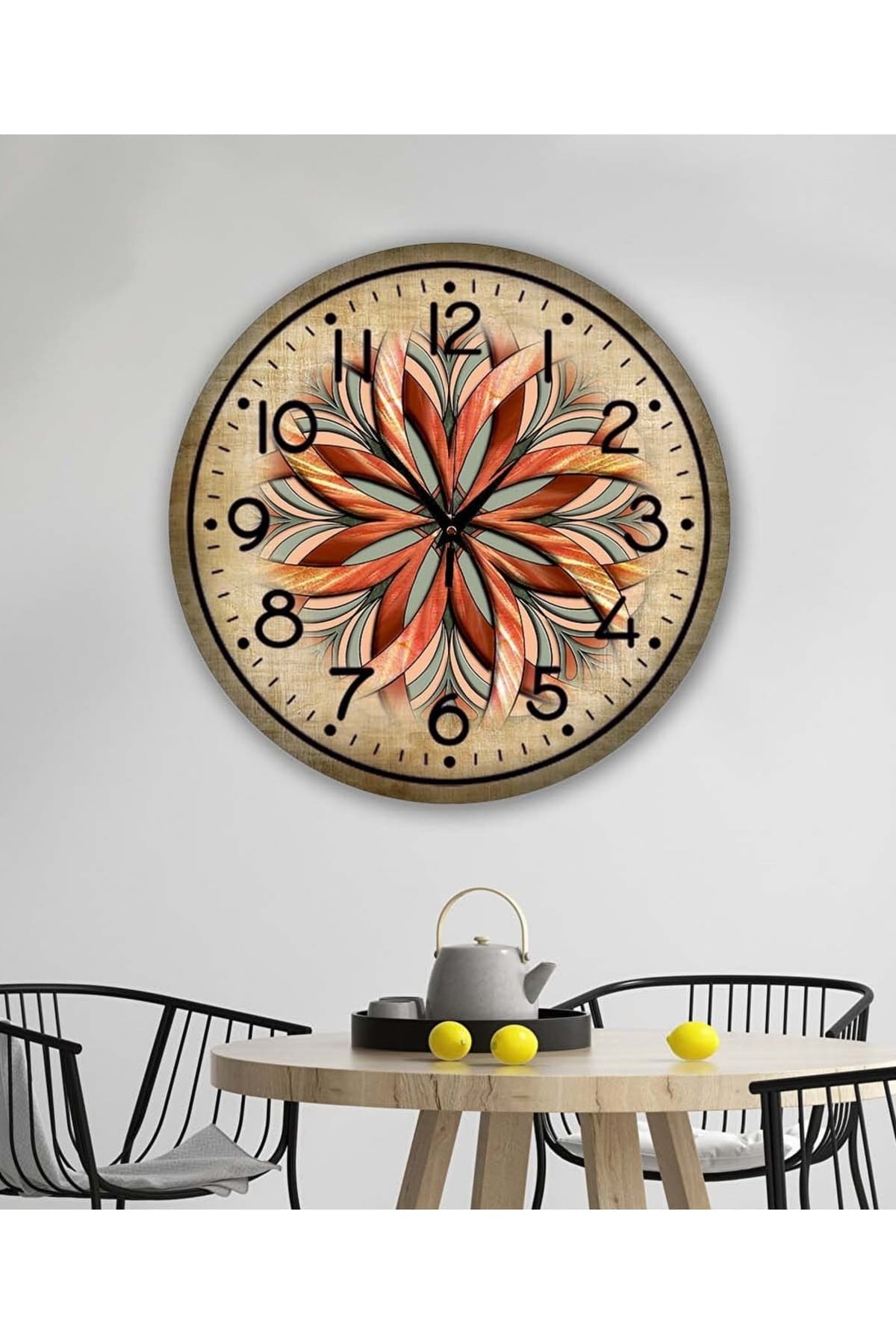 bilge Tasarım Retro Duvar Saati 40 x 40 CM
