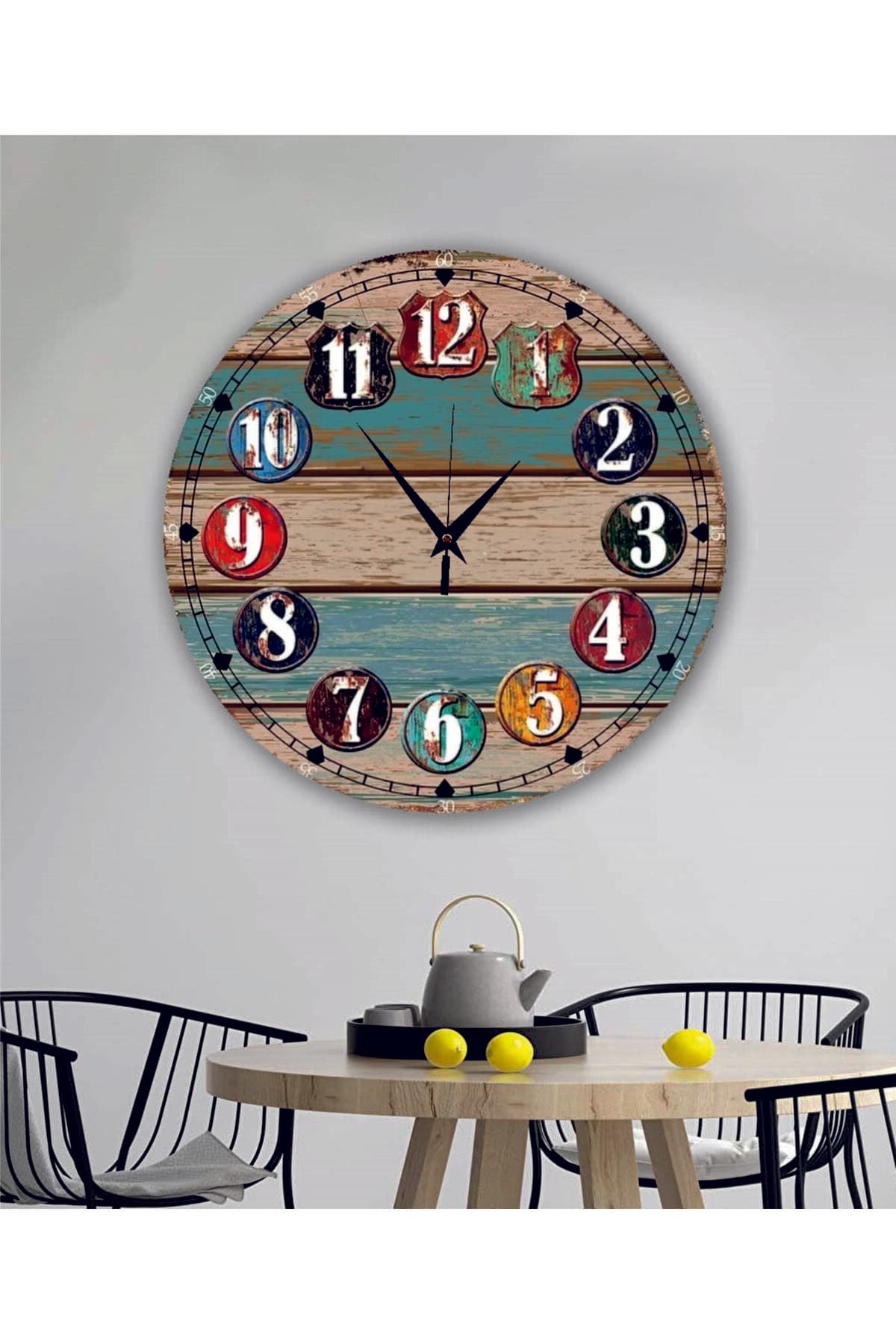 bilge Tasarım RETRO Duvar Saati 40 x 40 CM