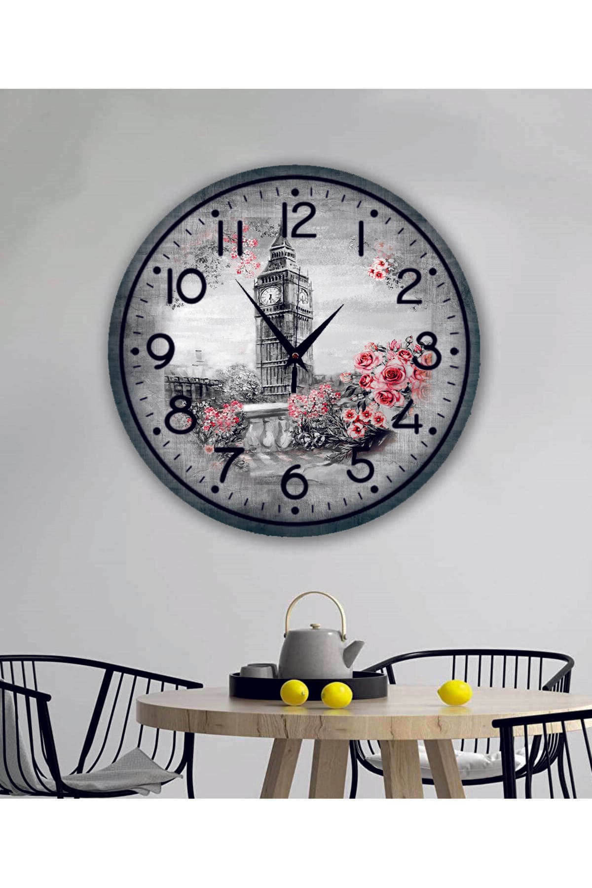 bilge Tasarım RETRO Duvar Saati 40 x 40 CM