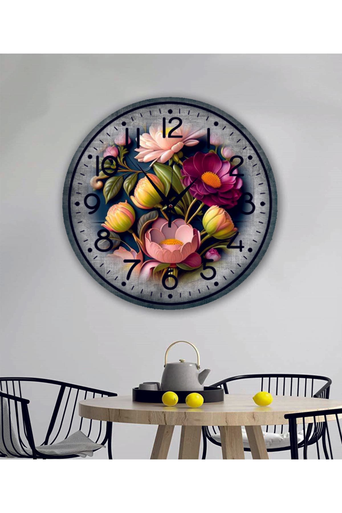bilge Tasarım RETRO Duvar Saati 40 x 40 CM