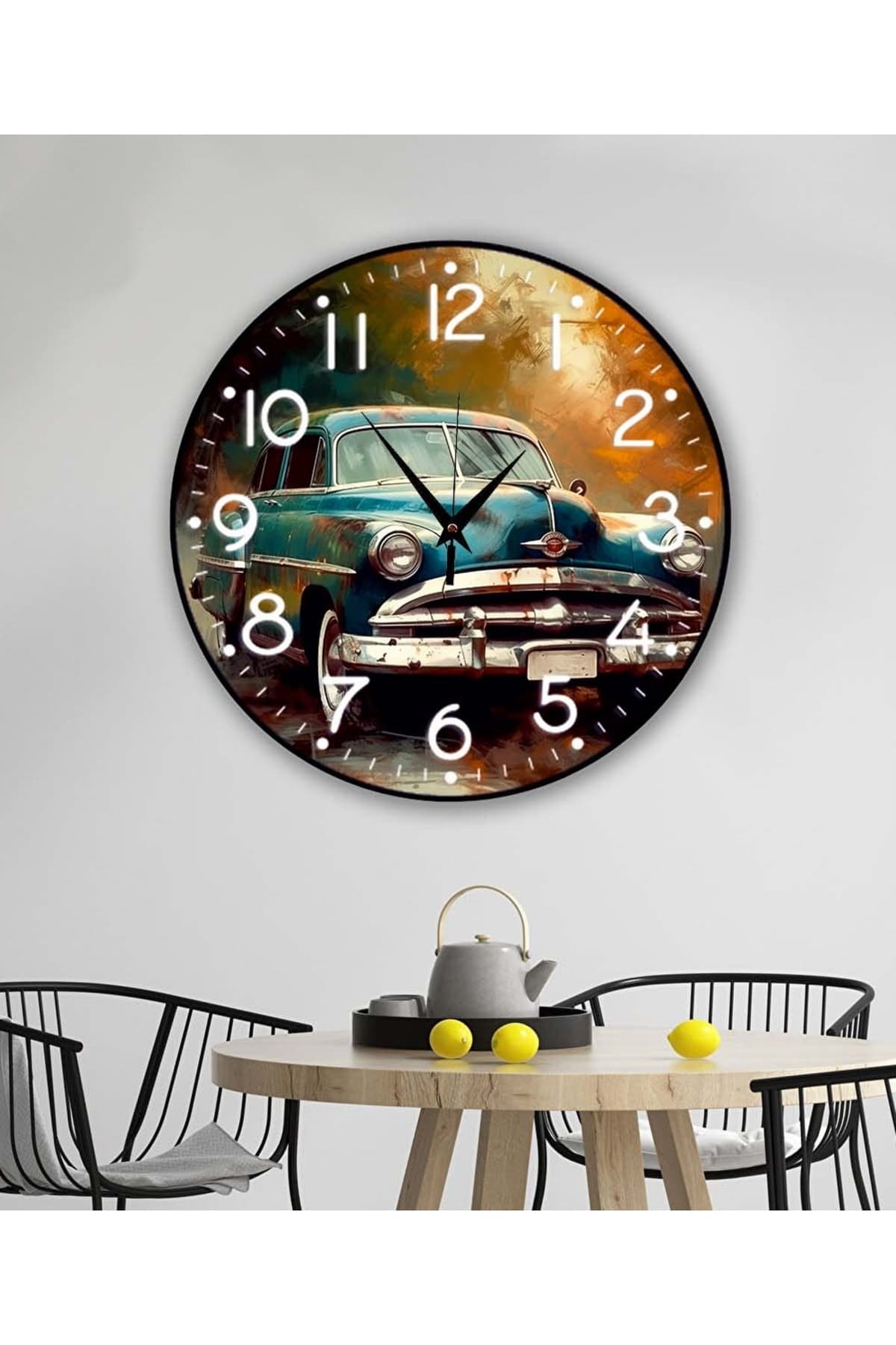 bilge Tasarım retro Duvar Saati 40 x 40 CM