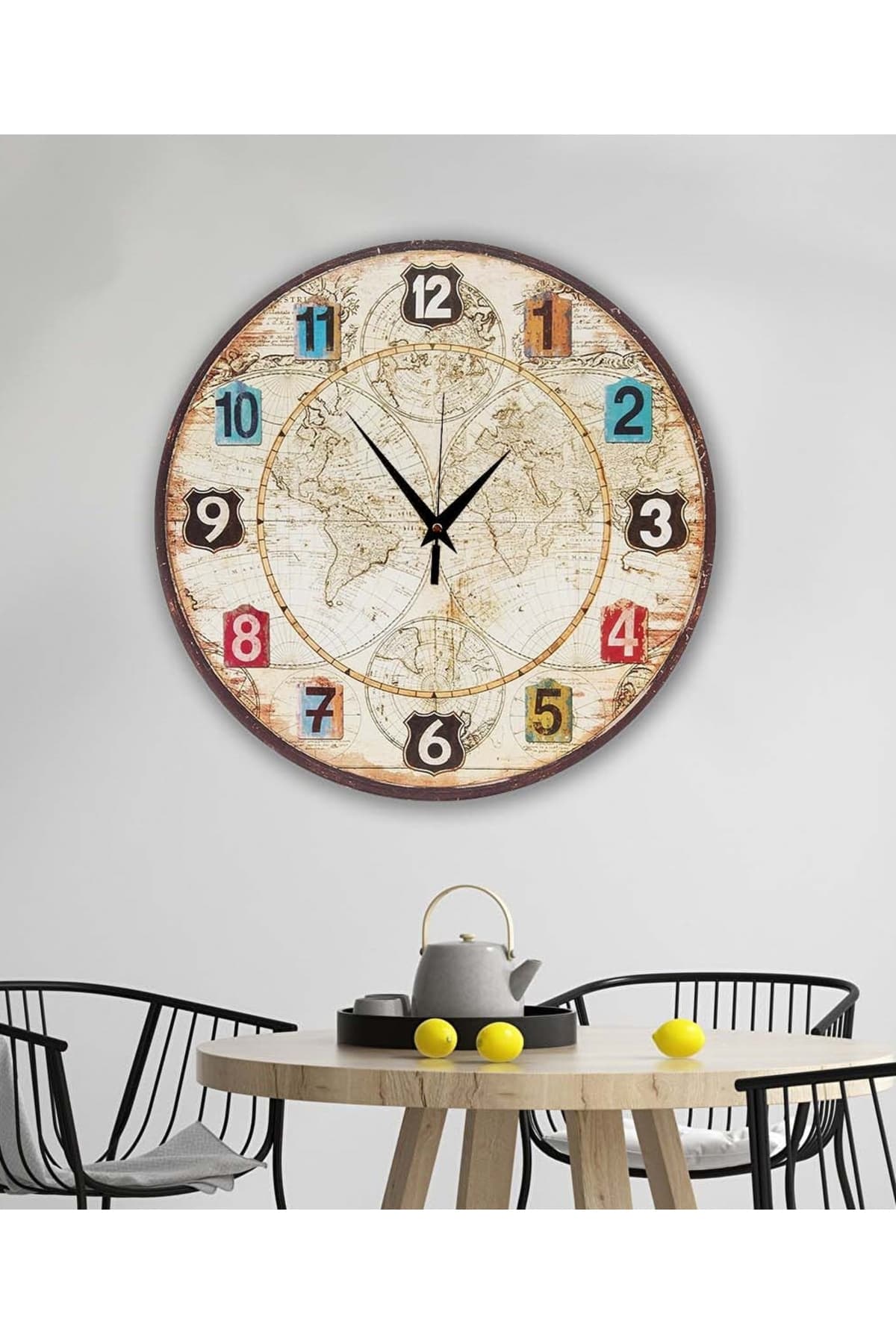 bilge Tasarım retro Duvar Saati 40 x 40 CM