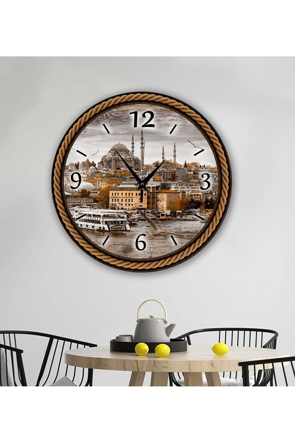 bilge Tasarım retro Duvar Saati 35 CM x 35CM