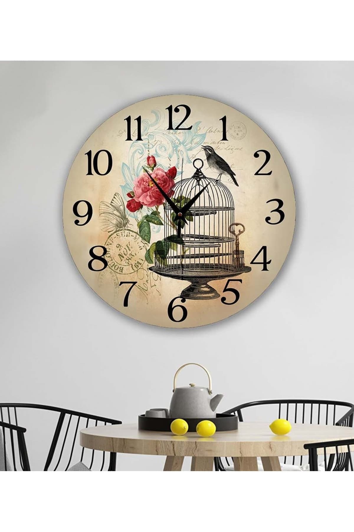 bilge Tasarım retro Duvar Saati 35 x 35CM