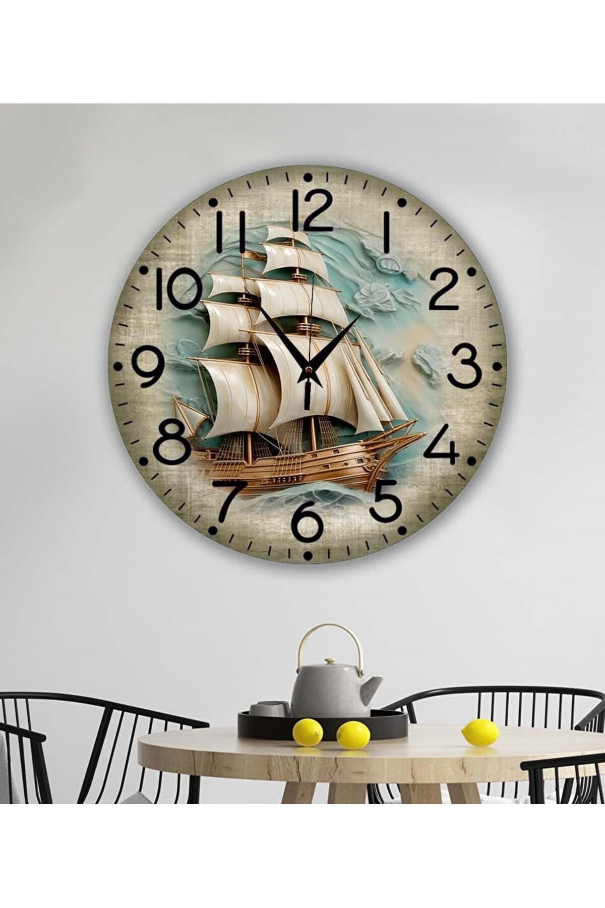 bilge Tasarım retro Duvar Saati 35 x 35 CM