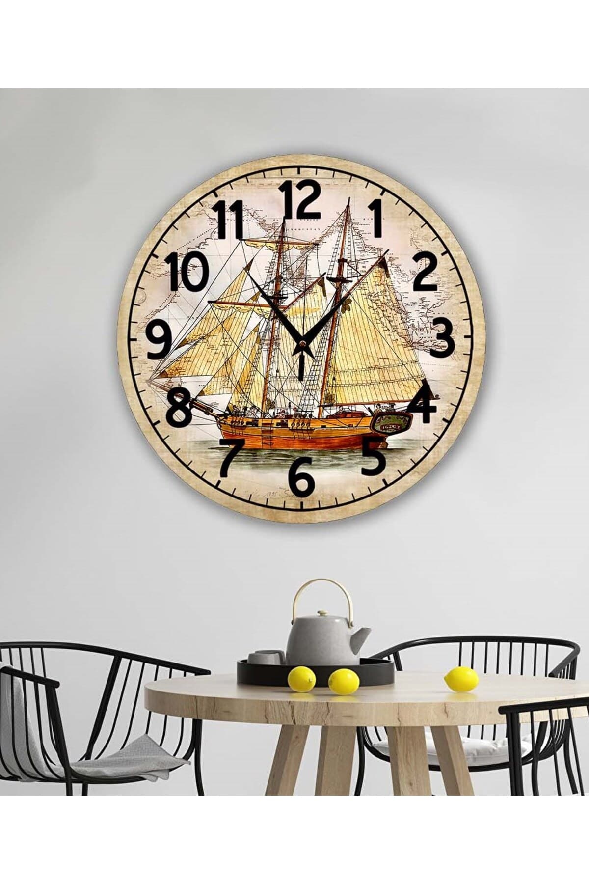 bilge Tasarım RETRO Duvar Saati 35 x 35 CM