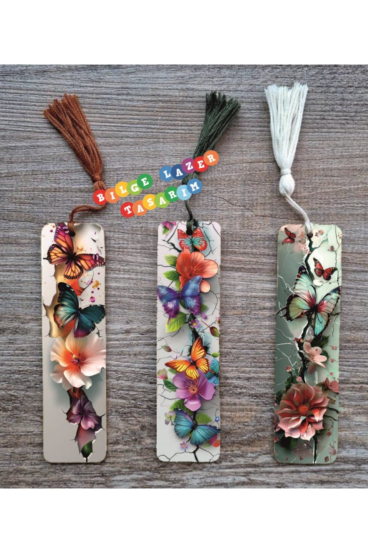 BİLGE TASARIM Design Sevimli Kitap Ayraçları notlu 3’lü SET