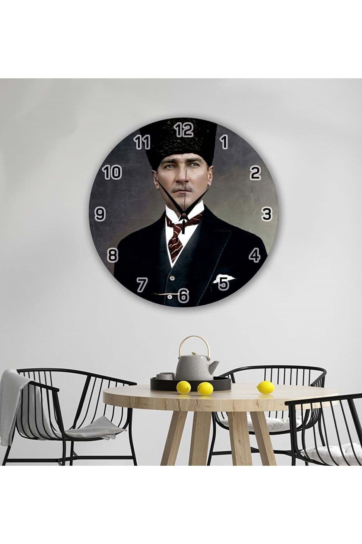 Bilge ATATÜRK Tasarımlı Duvar Saati 35 X 35 Cm