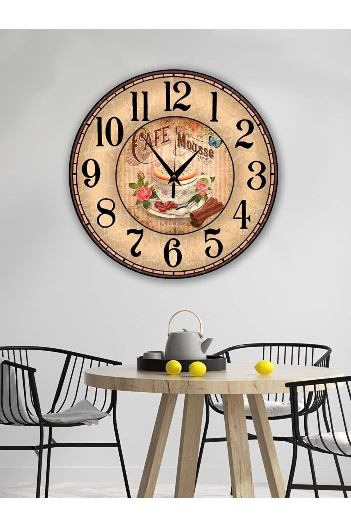 BİLGE LAZER Retro Tasarımlı Duvar Saati 35x35 Cm