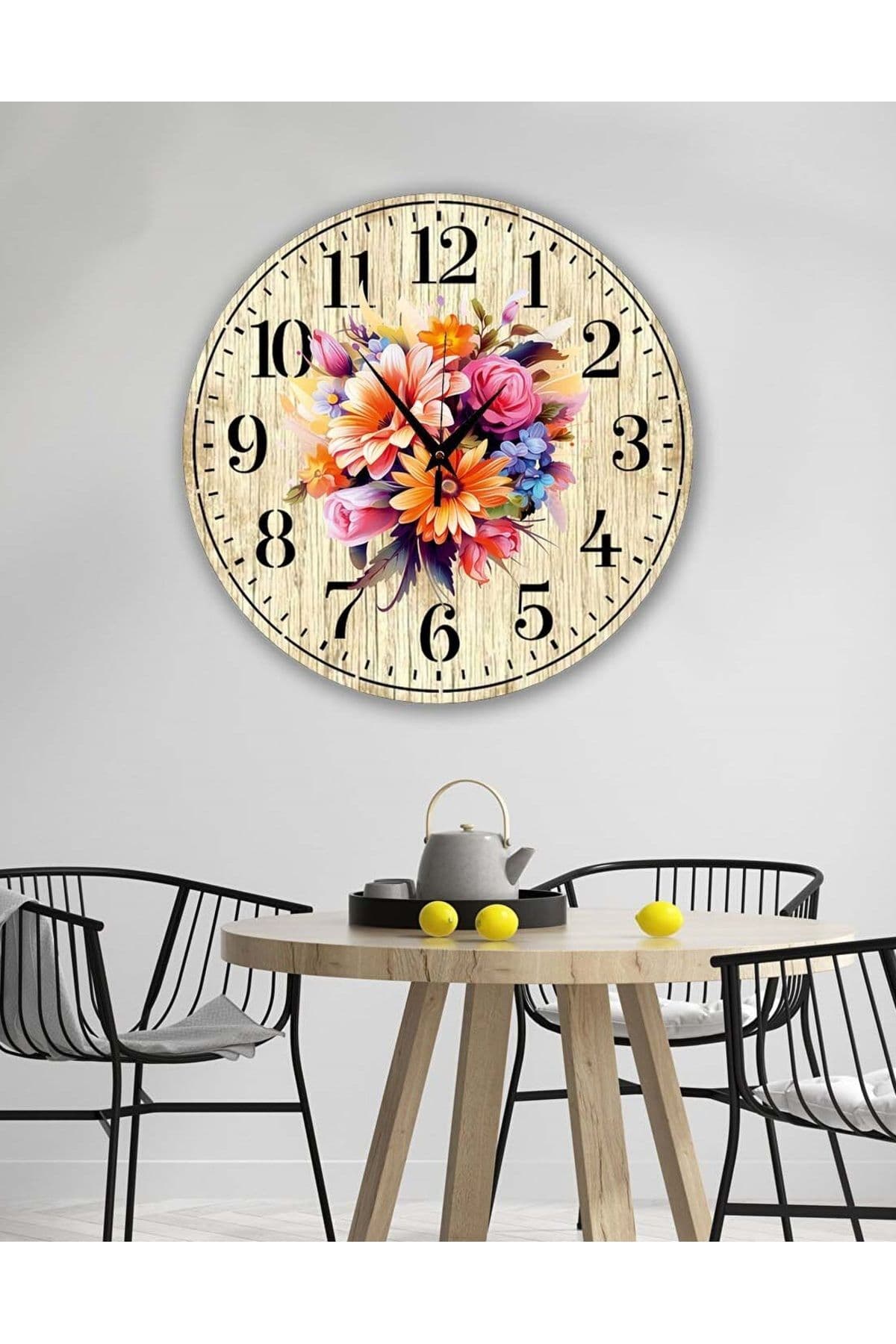 Retro Tasarımlı Duvar Saati 35X35 CM