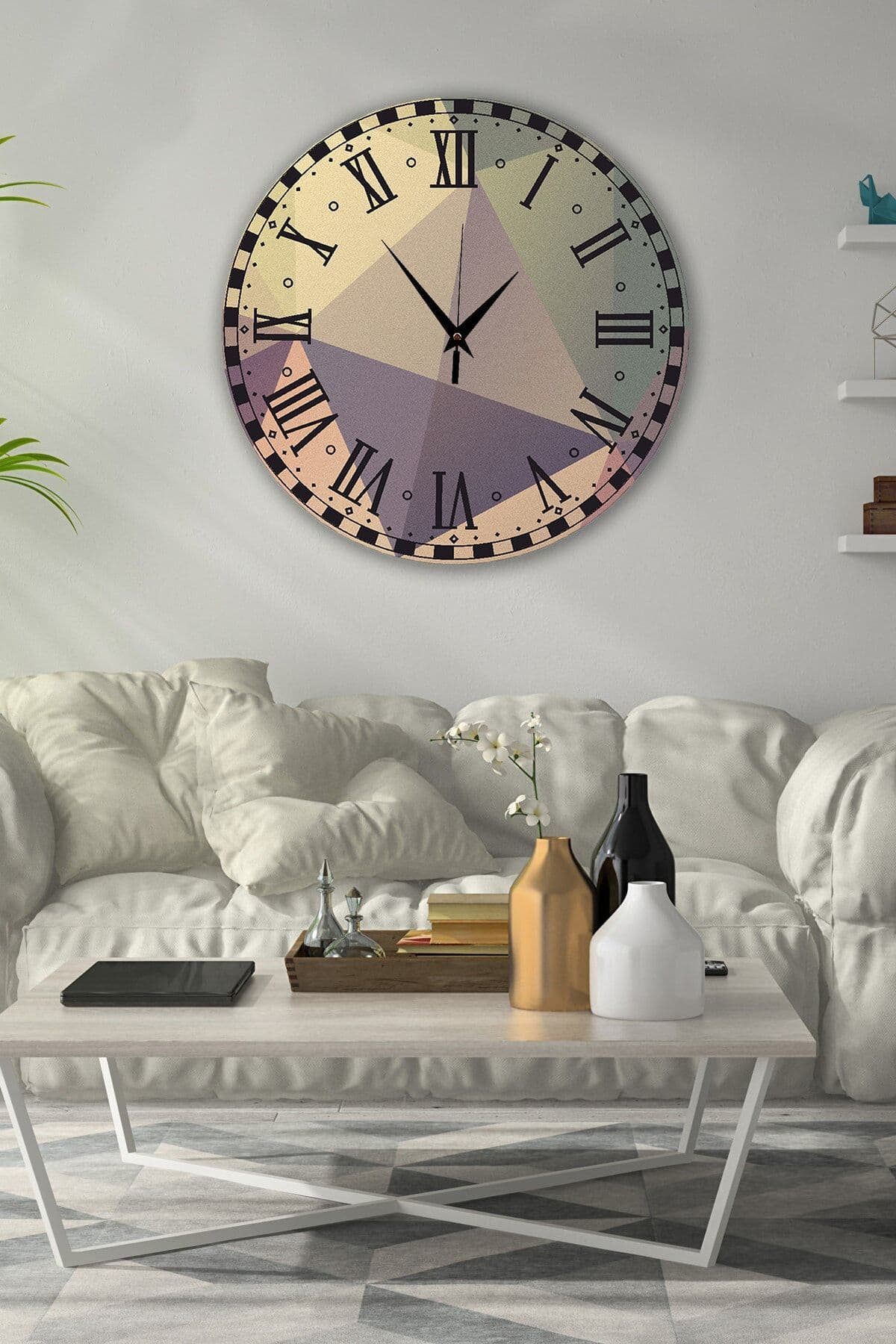 Retro Tasarımlı Duvar Saati 35x35 Cm