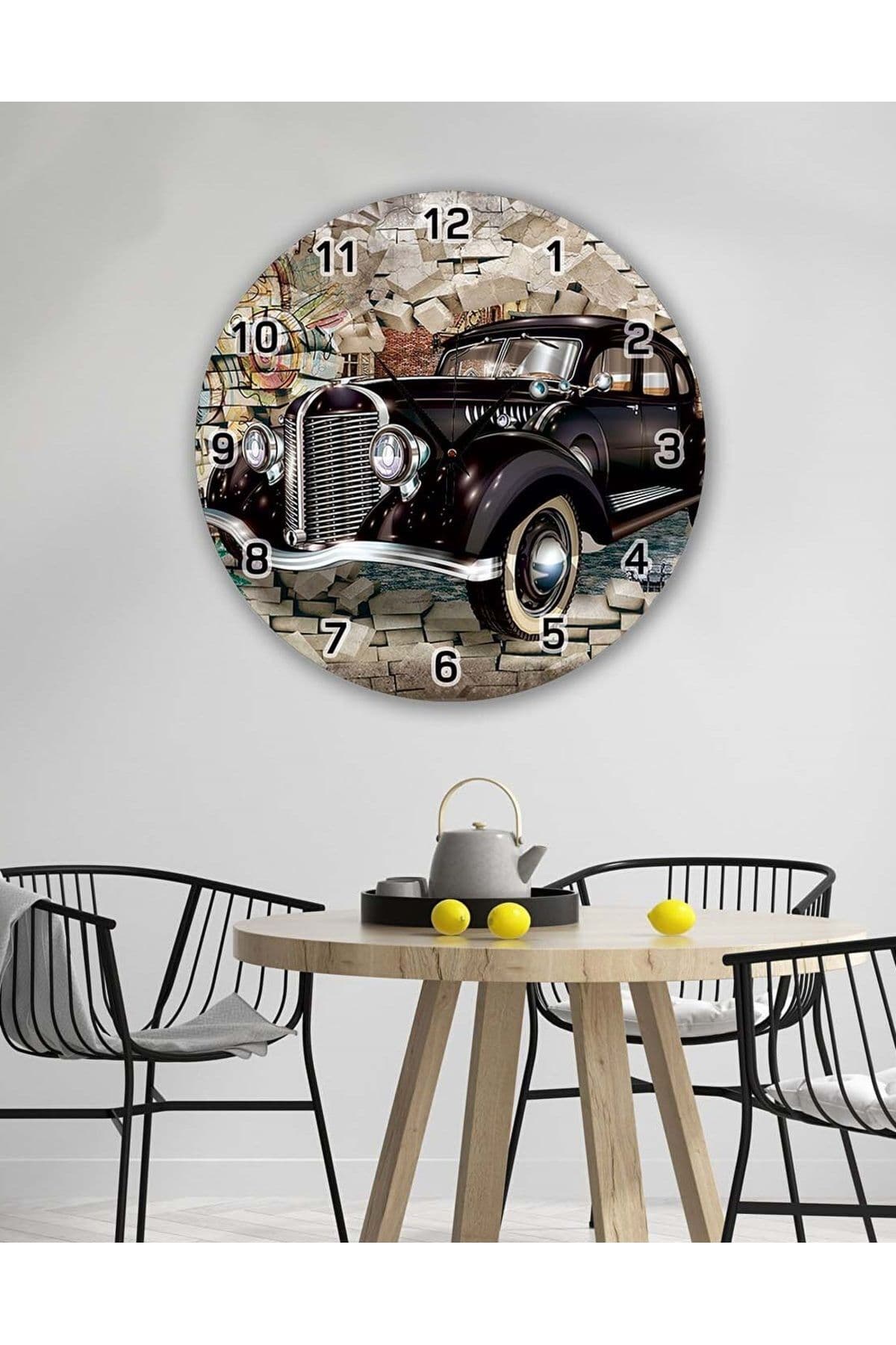 Retro Tasarımlı Duvar Saati 35X35 CM