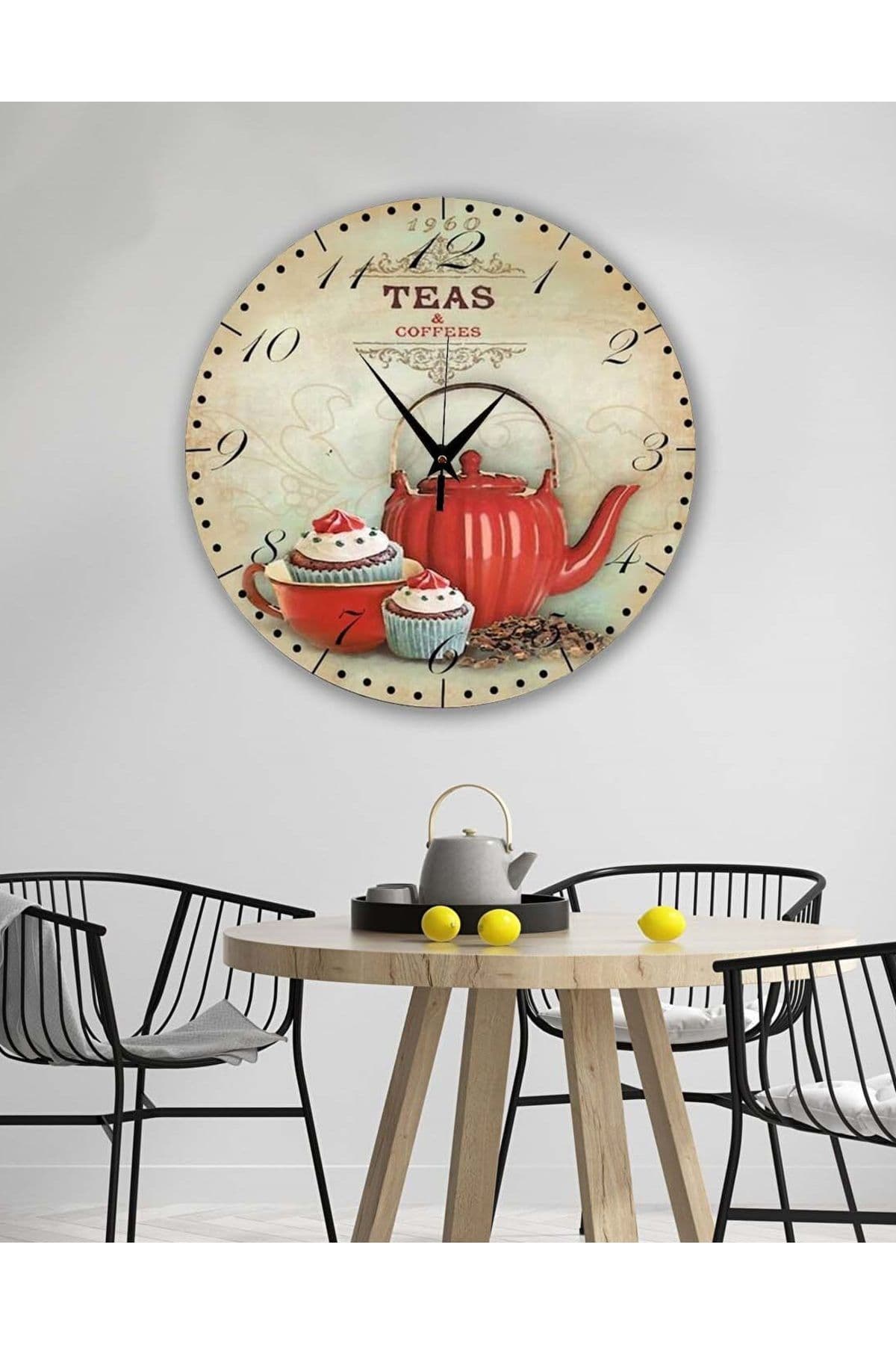 Retro Tasarımlı Duvar Saati 35X35 CM