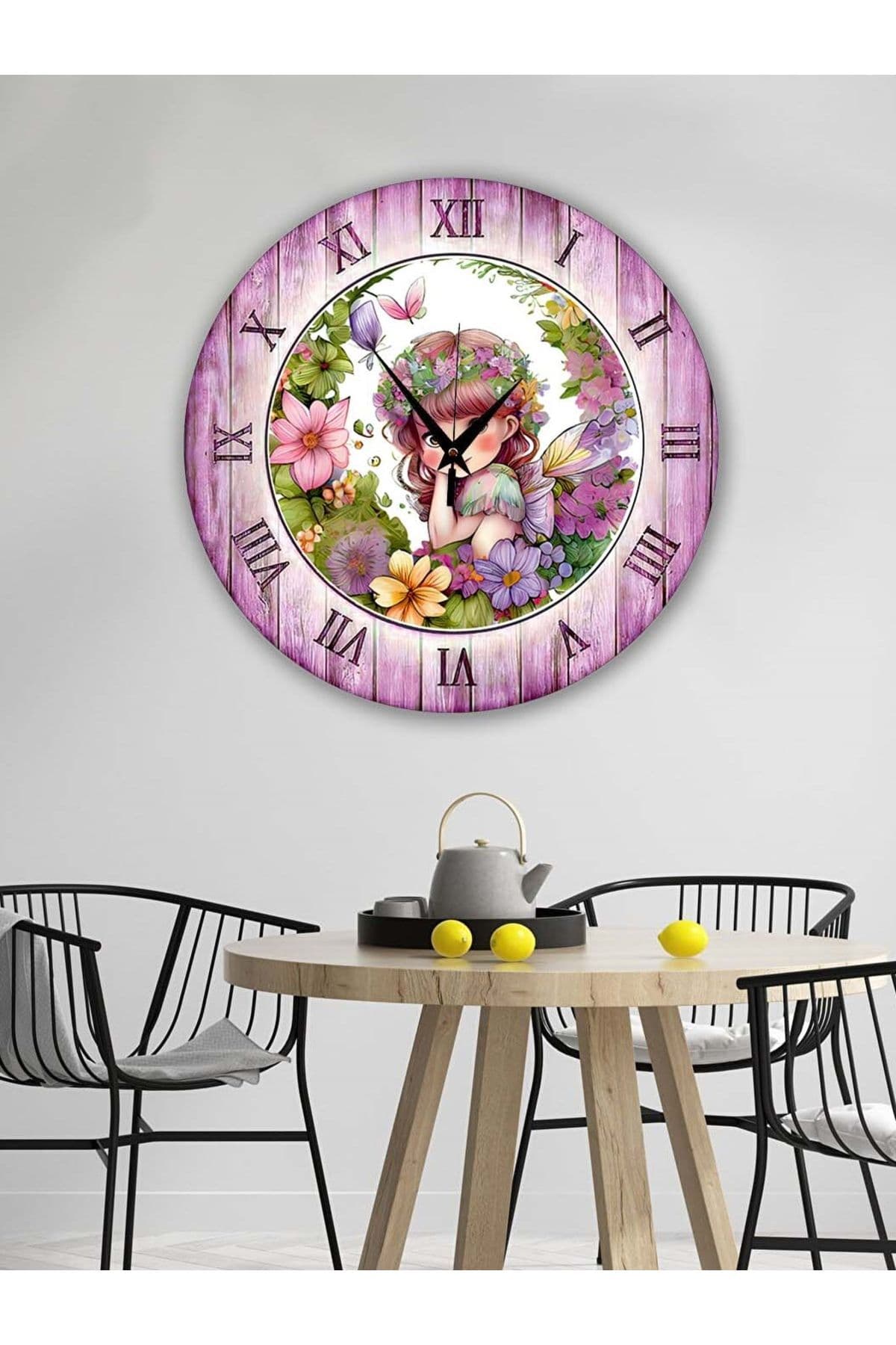 BİLGE LAZER Retro Tasarımlı Duvar Saati 35x35 Cm