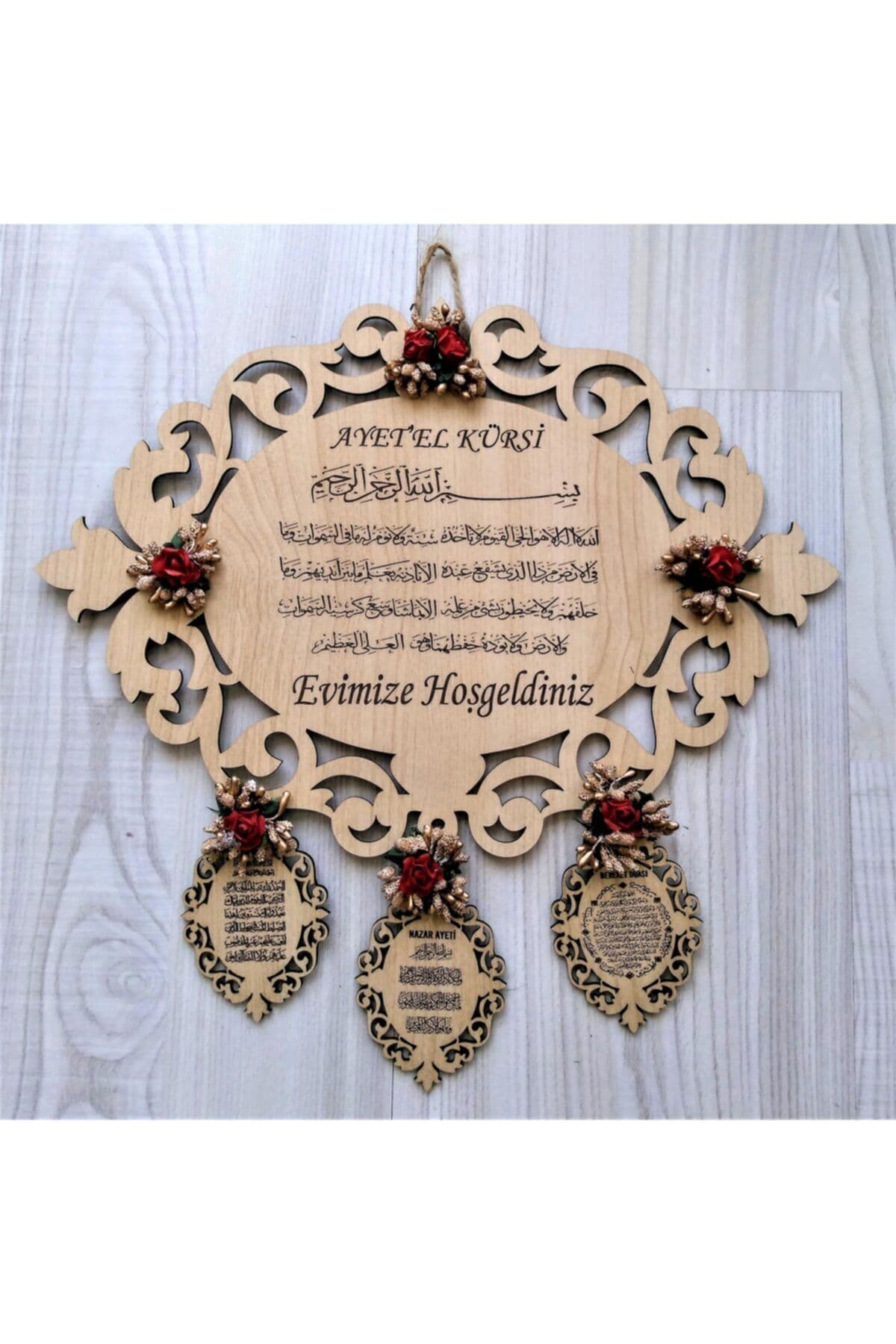 Bilge Ahşap Dualı Kapı Süsü