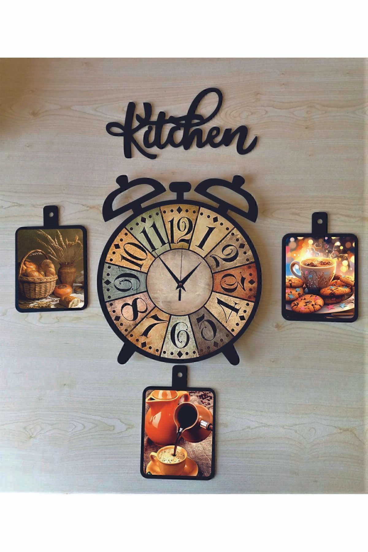 Bilge Ahşap Dekoratif Mutfak Saati (kitchen)
