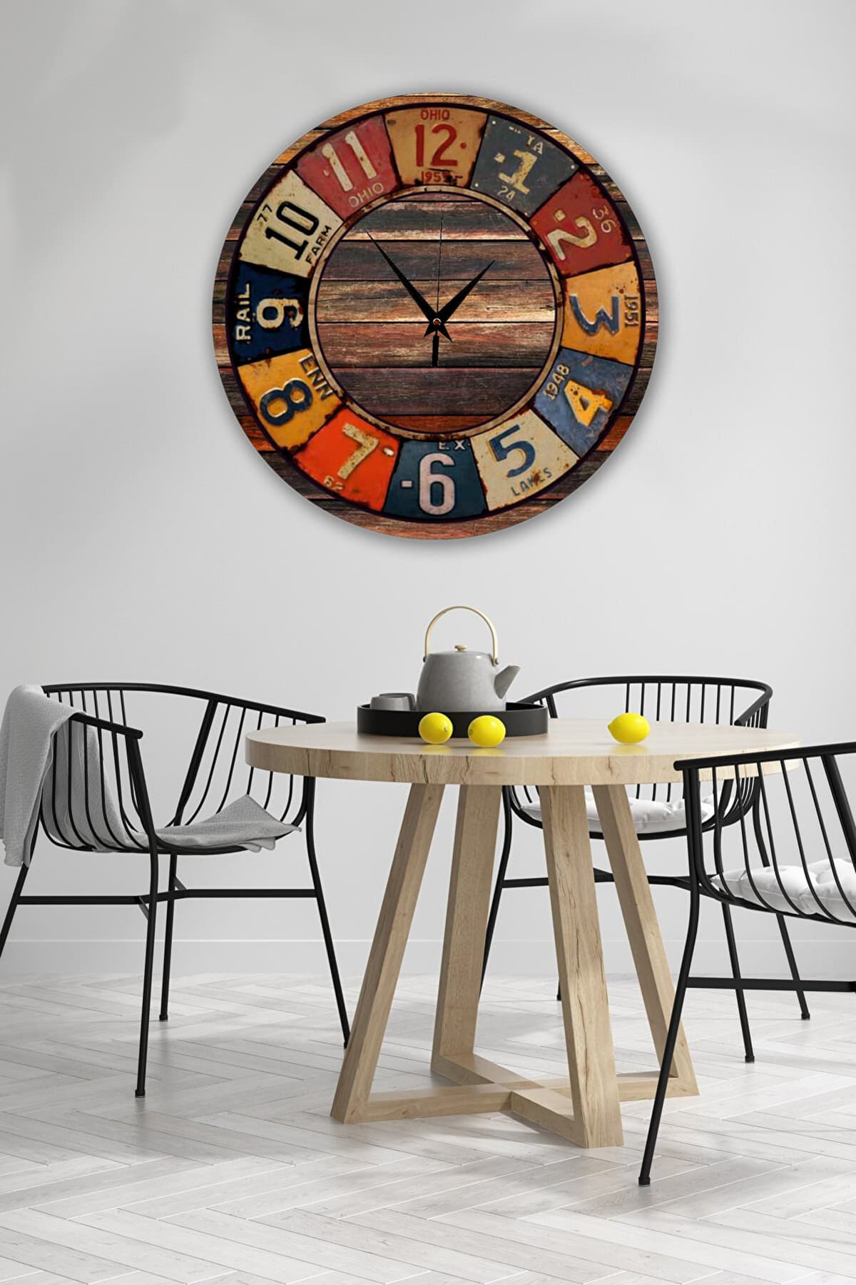 bilge Tasarım retro Duvar Saati 35 x 35 CM
