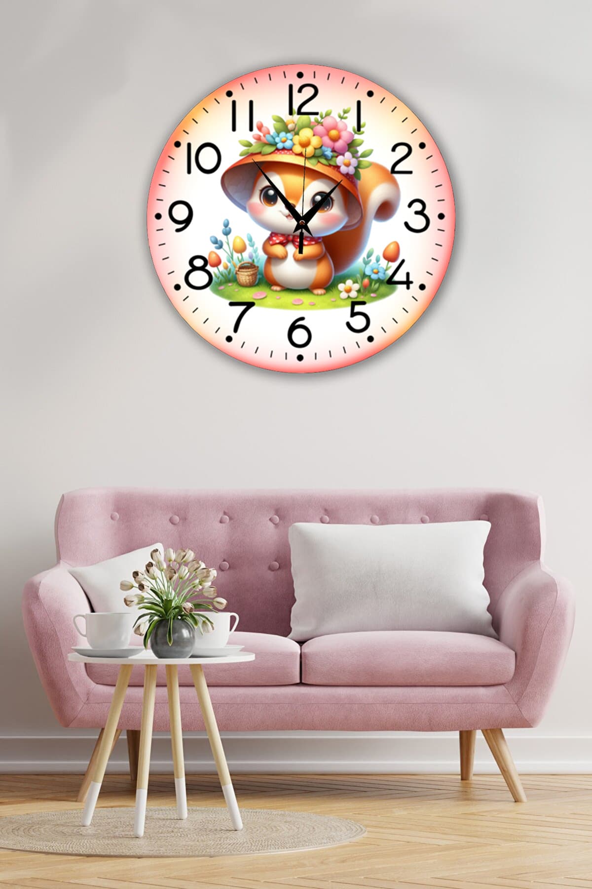 bilge Tasarım Çocuk Odası Duvar Saati 30 x 30 CM