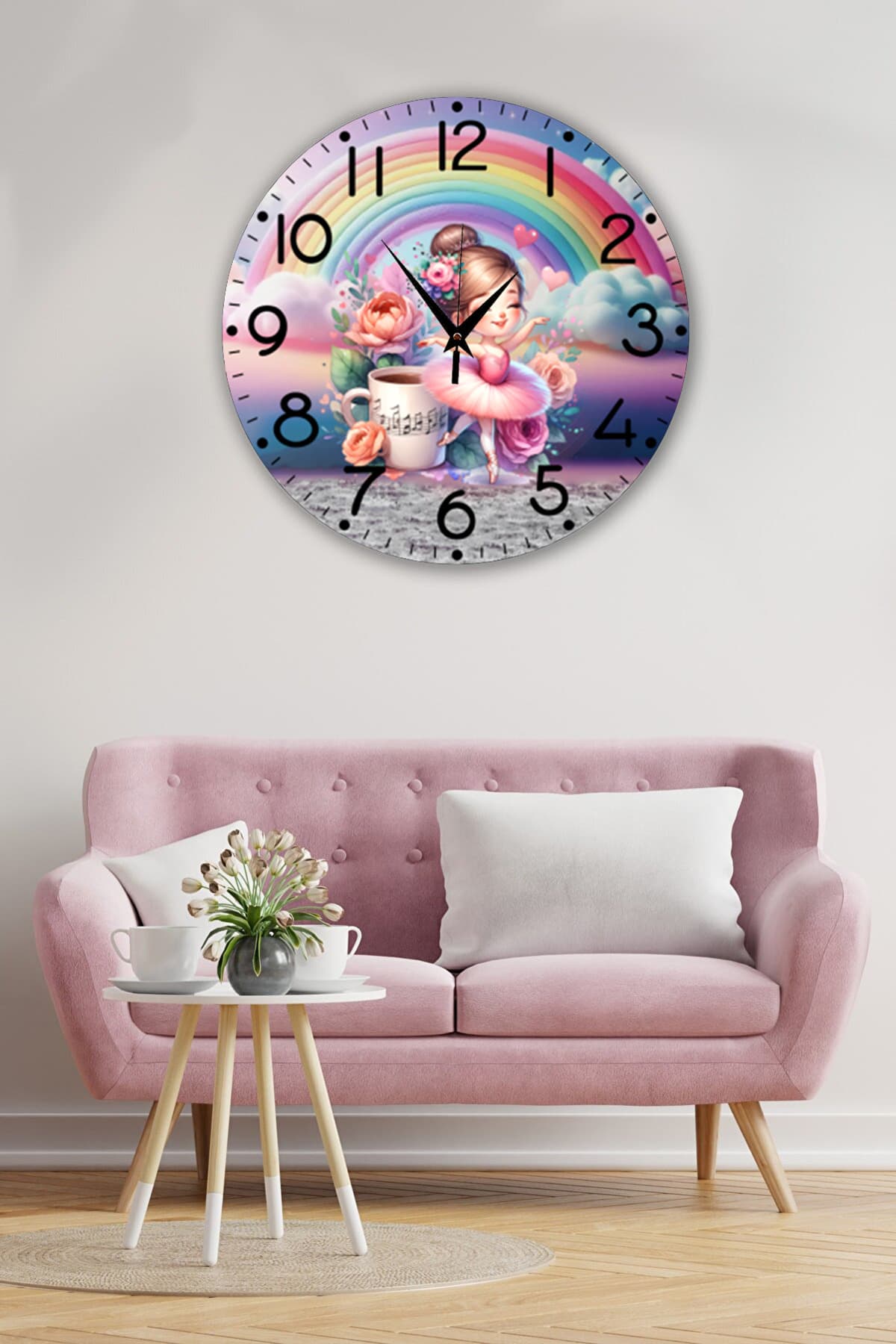 bilge Tasarım Çocuk Odası Duvar Saati 30 x 30 CM