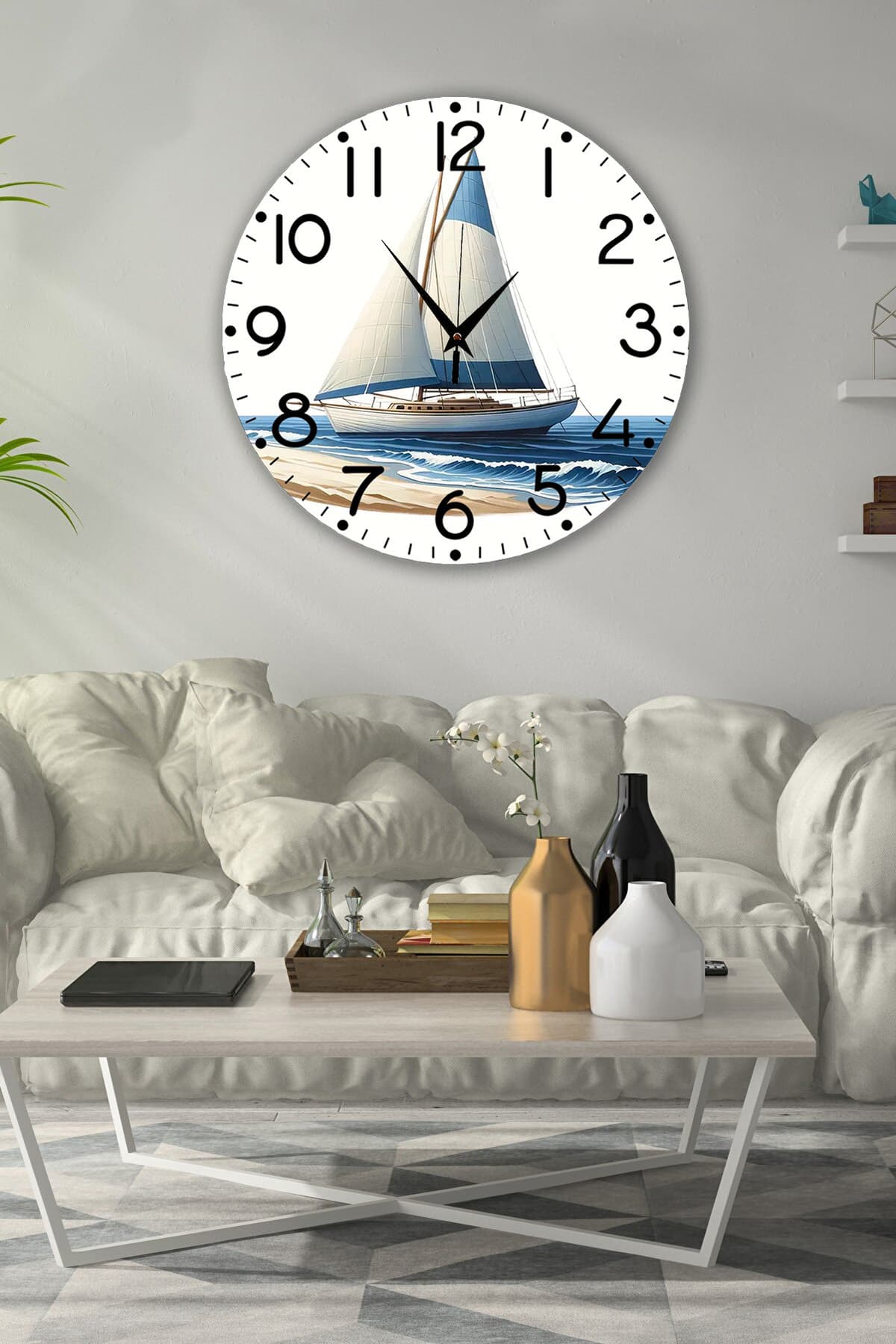 bilge Tasarım retro Duvar Saati 35 x 35 CM