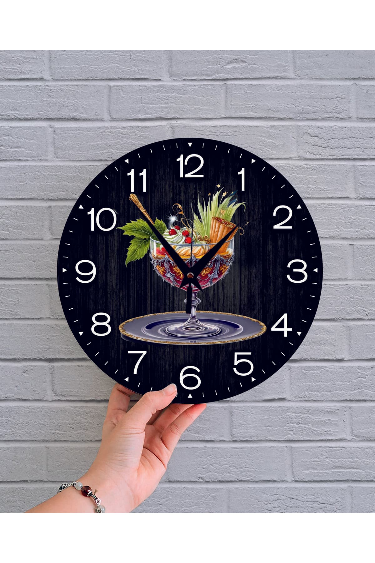 bilge Tasarım retro Duvar Saati 35 x 35 CM