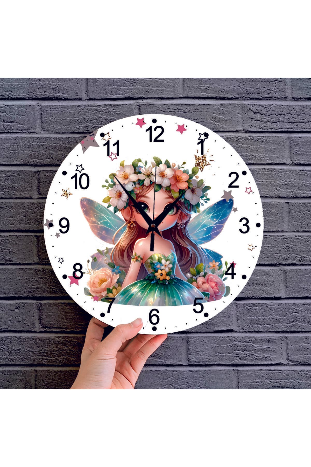 bilge Tasarım BASKILI ÇOCUK ODASI Duvar Saati 30 x 30CM