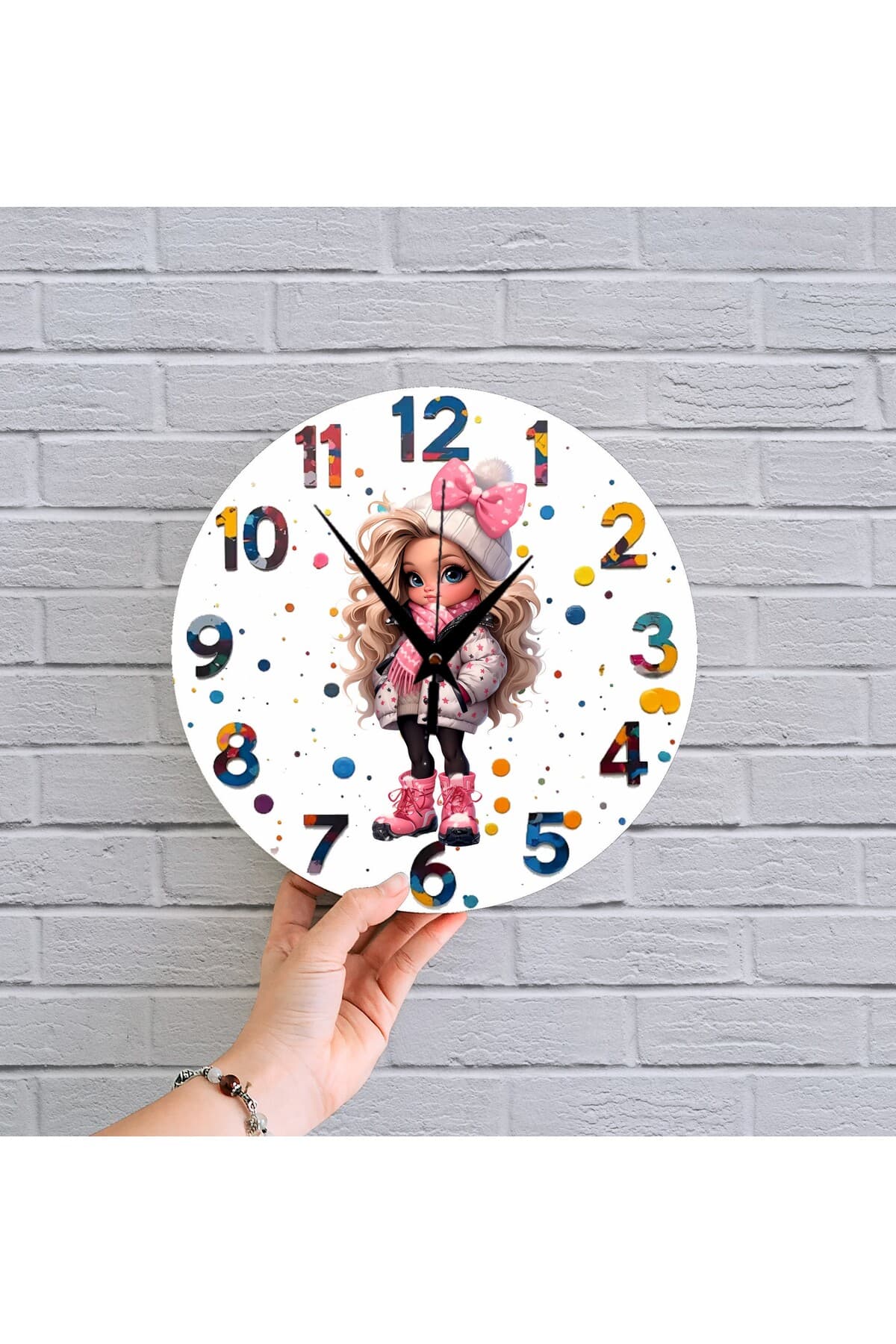 bilge Tasarım çocuk Odası Duvar Saati 30 x 30 CM