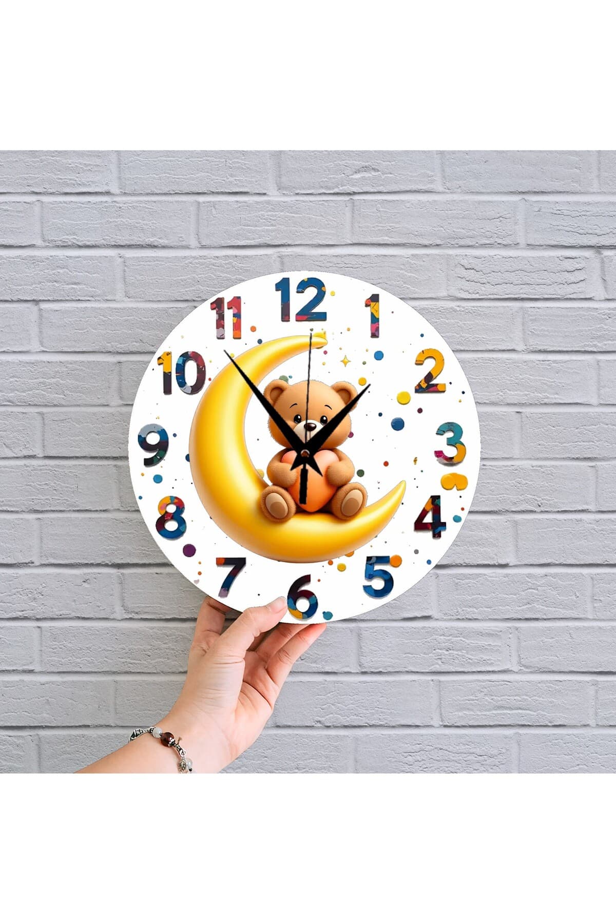 bilge Tasarım Çocuk Odası Duvar Saati 30 x 30 CM