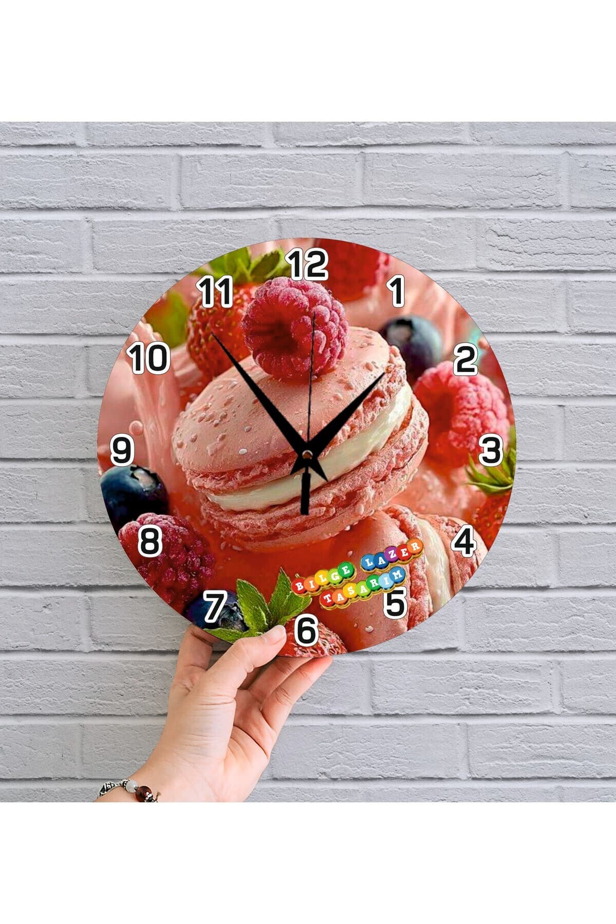 bilge Tasarım 2D GÖRÜNÜMLÜ MUTFAK Duvar Saati 35 x 35 CM