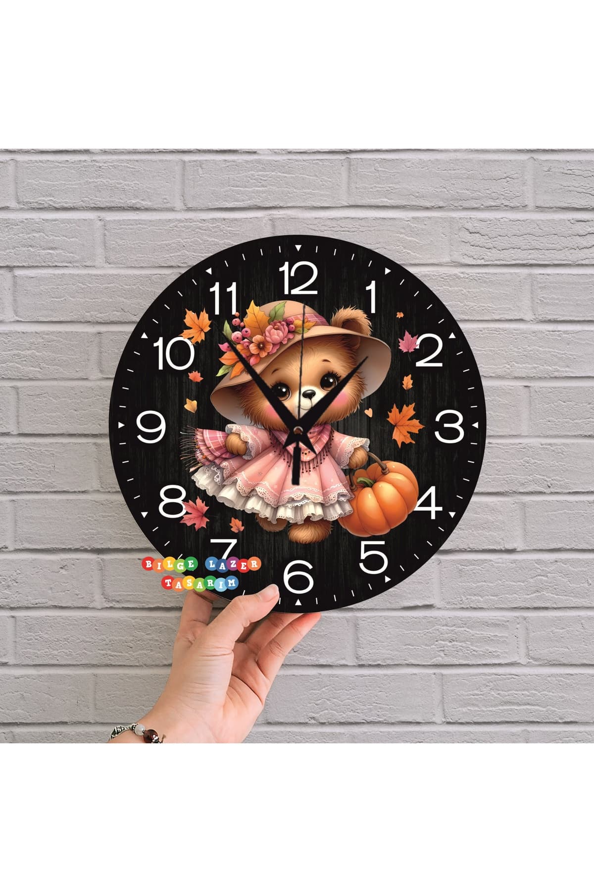 bilge Tasarım Çocuk Odası Duvar Saati 30 x 30 CM