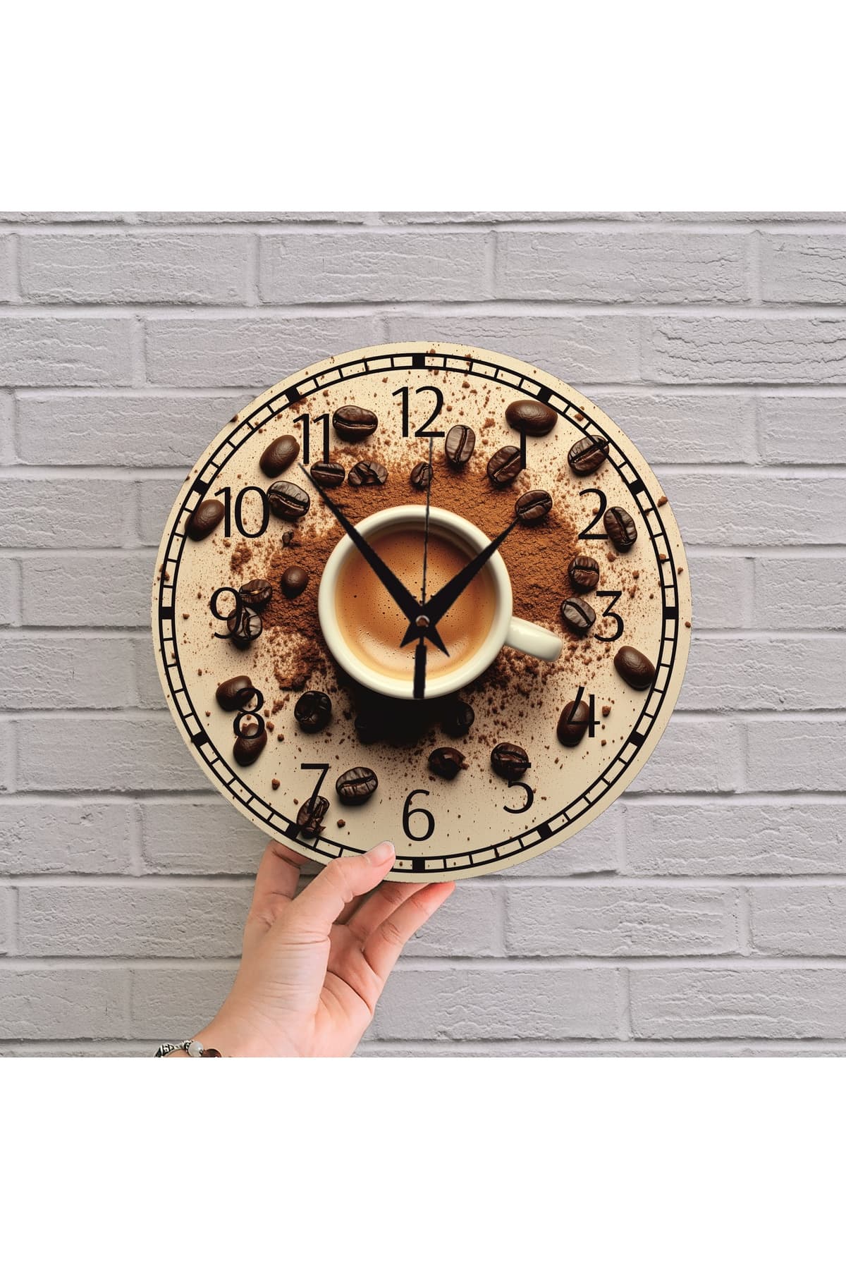 bilge Tasarım 2D GÖRÜNÜMLÜ MUTFAK Duvar Saati 35 x 35 CM
