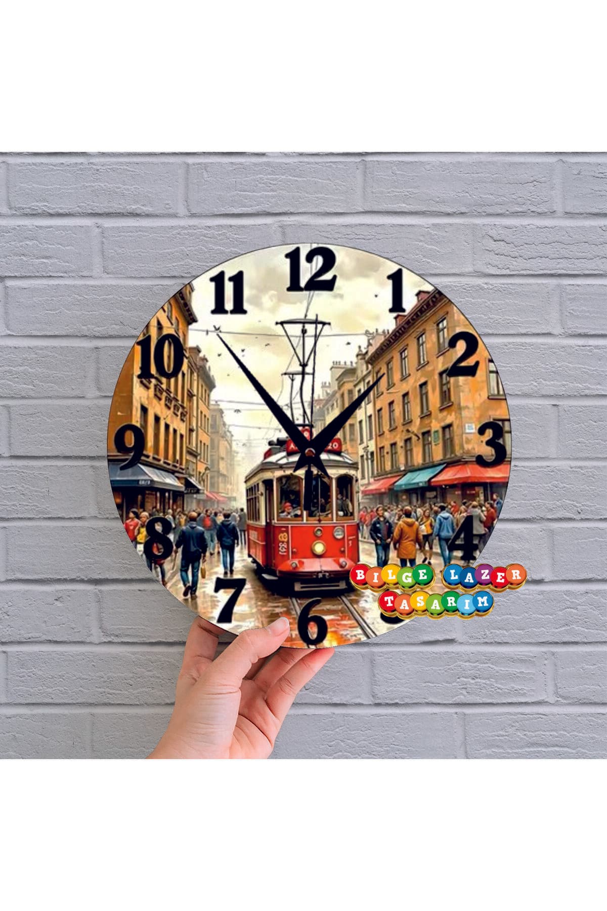 Bilge Ahşap RETRO TASARIM Dekoratif duvar Saati