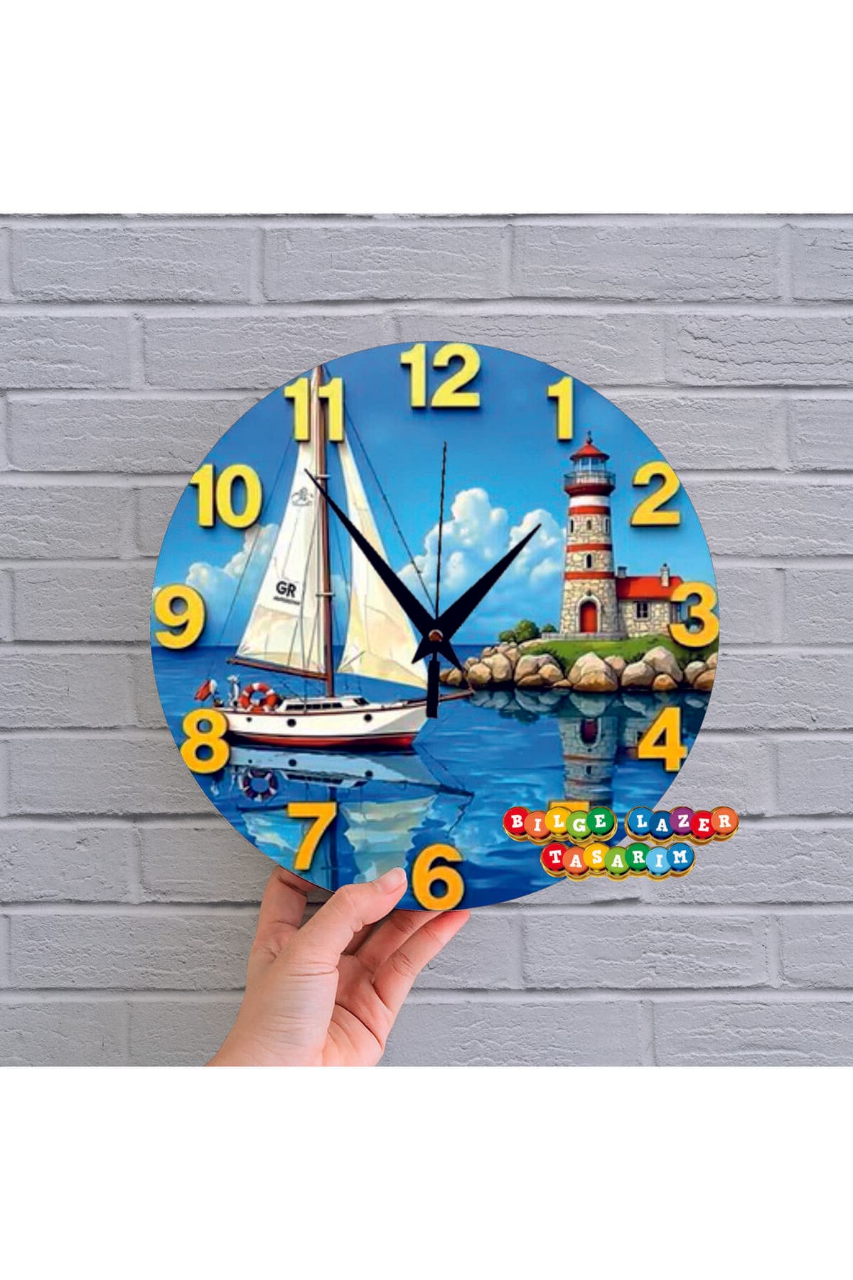 Bilge Ahşap RETRO TASARIM Dekoratif duvar Saati