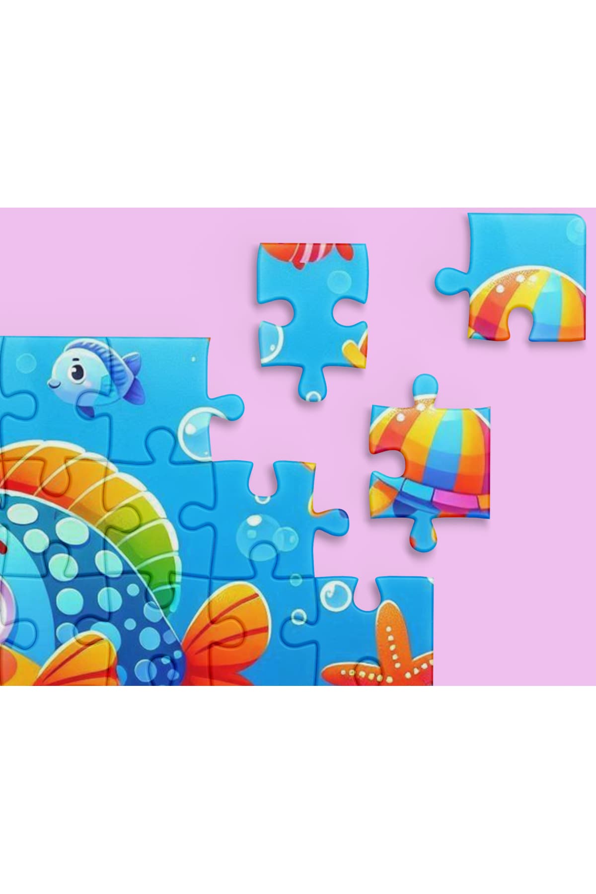 Çocuklar İçin Eğitici ve Öğretici Ahşap Renkli Puzzle 2 li Set (24 parçalı) - Detay