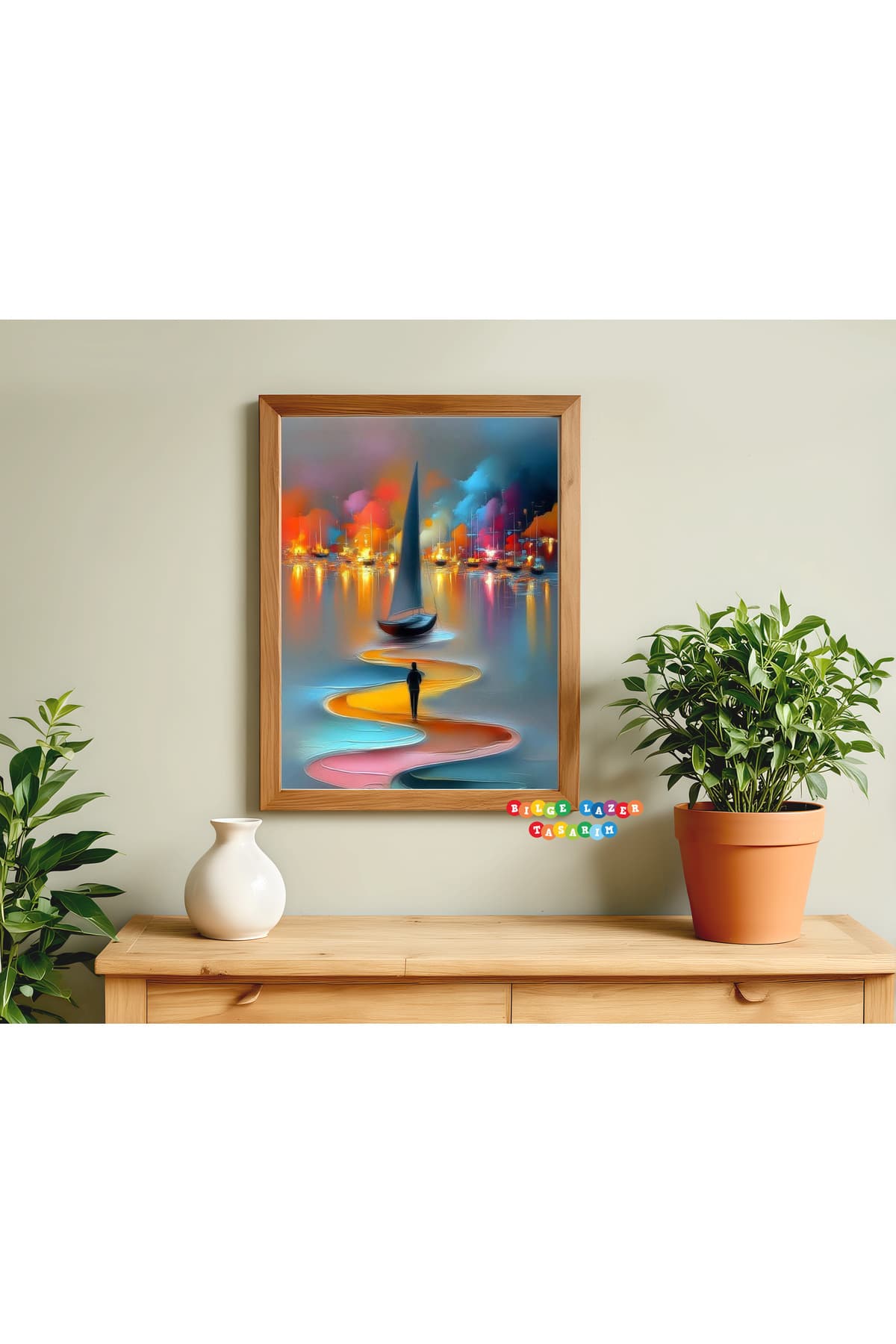 Modern Tasarım Ev Ofis İşyeri Dekorasyon duvar tablosu ahşap çerçeveli ( 20 x 30 cm )