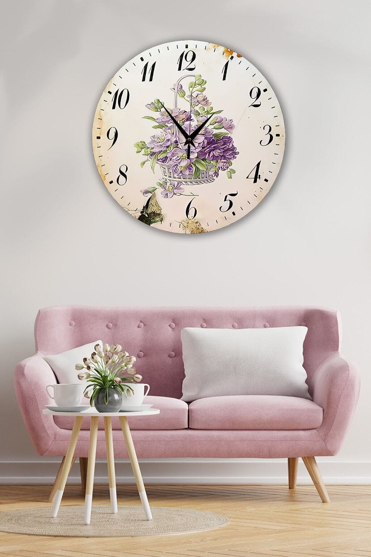 Bilge Retro Tasarımlı Duvar Saati 35x35cm