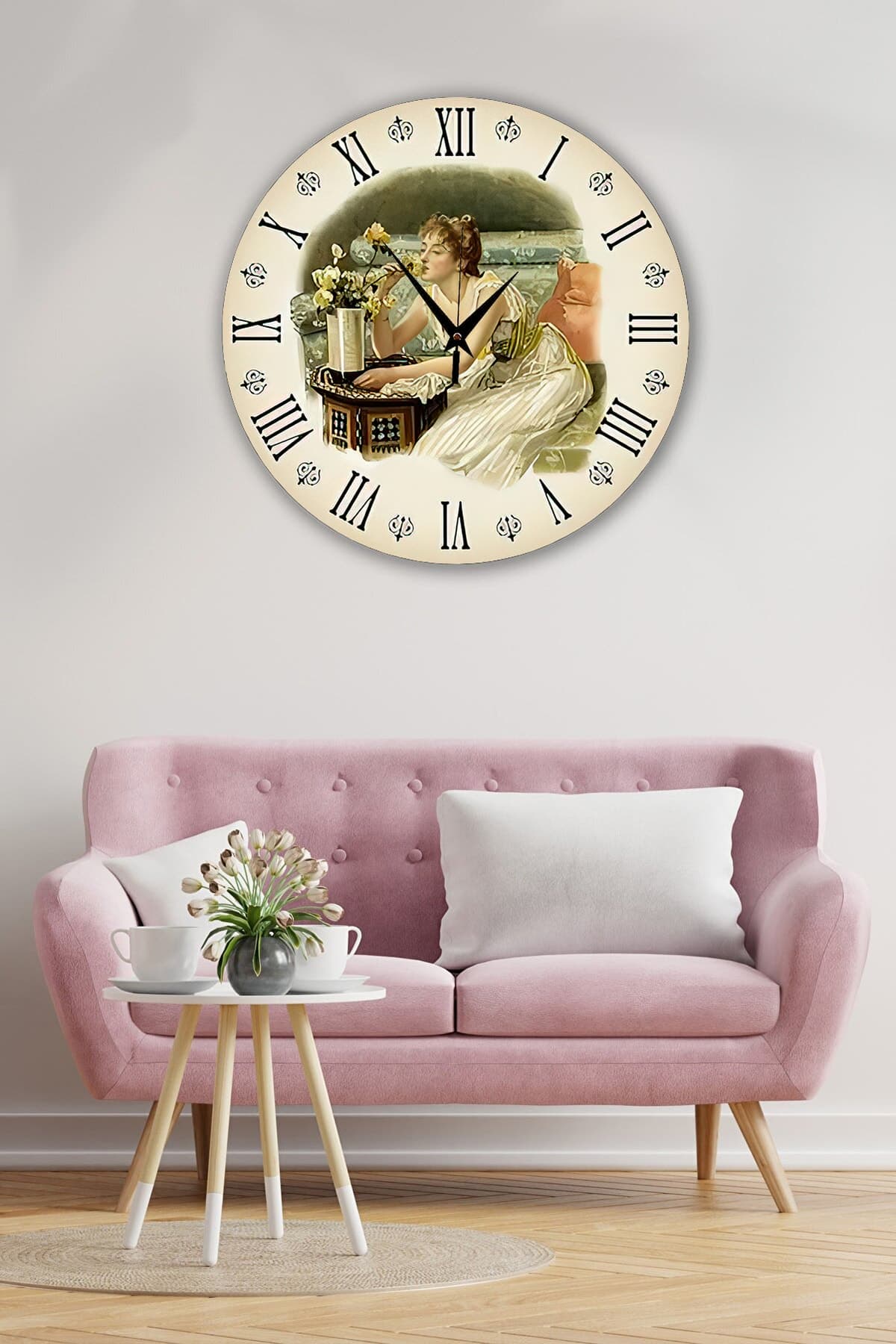 Bilge Retro Tasarımlı Duvar Saati 35x35cm